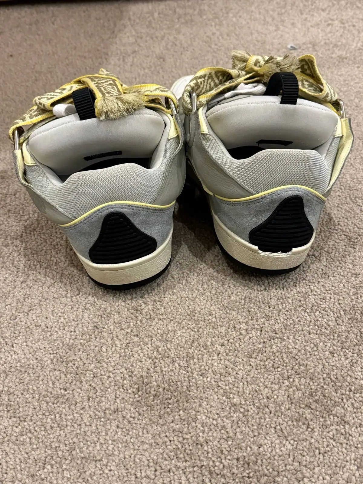 Lanvin Curb Sneakers Grey & Yellow