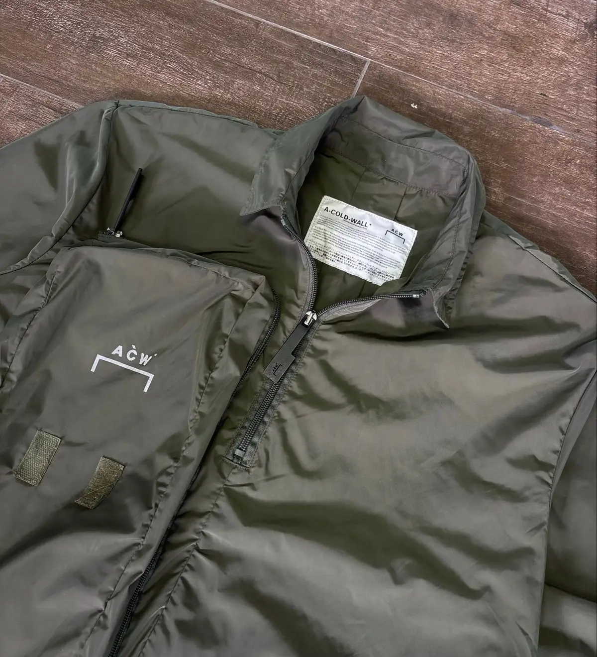 A-COLD-WALL* Utility Zip Jacket Olive Green