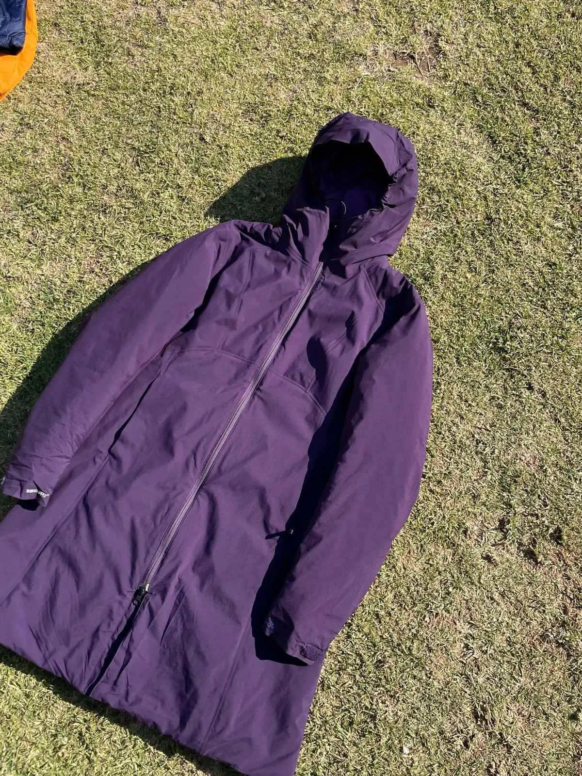 Purple Hooded Long Windstopper Parka Jacket