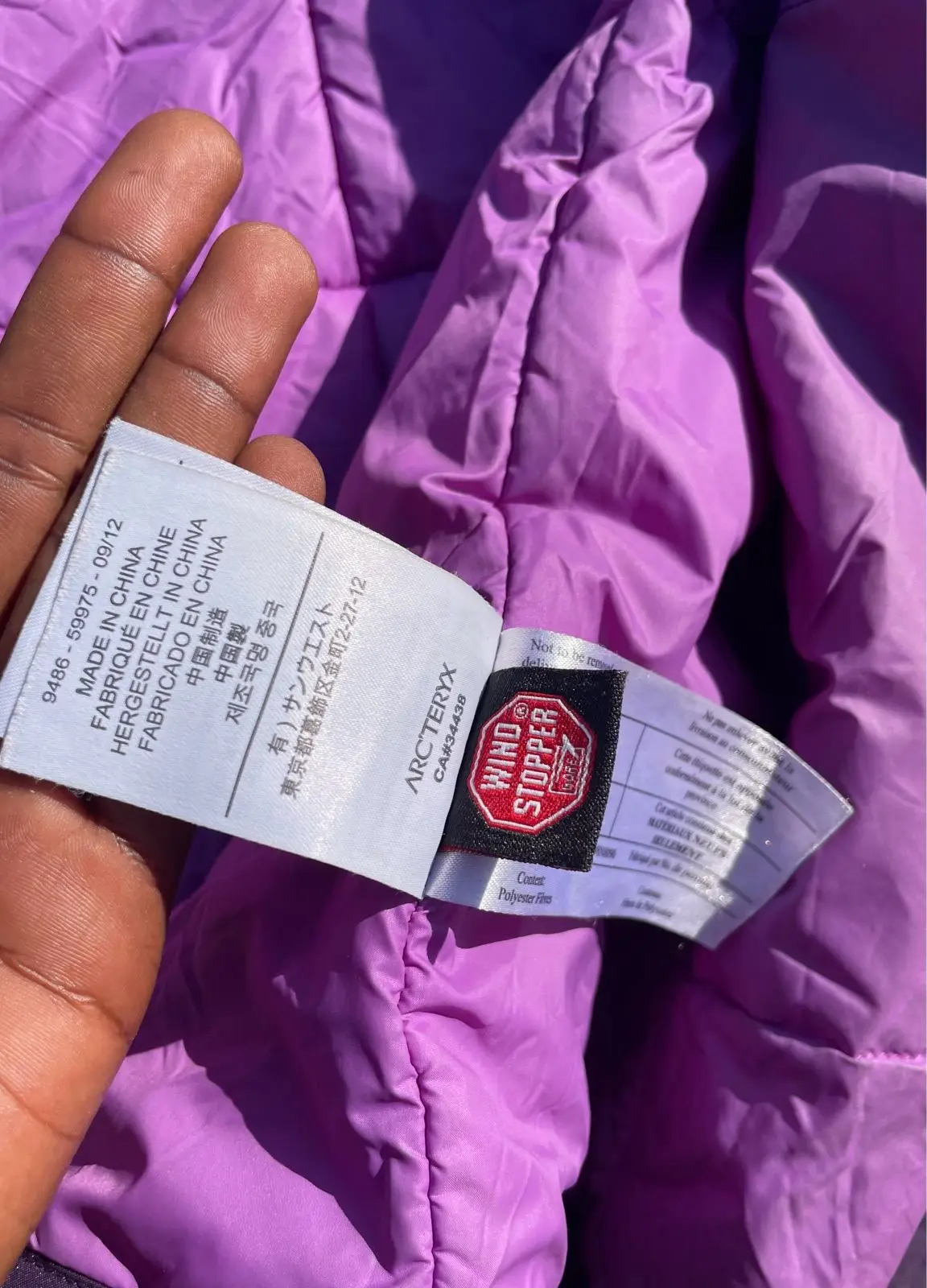 Purple Hooded Long Windstopper Parka Jacket
