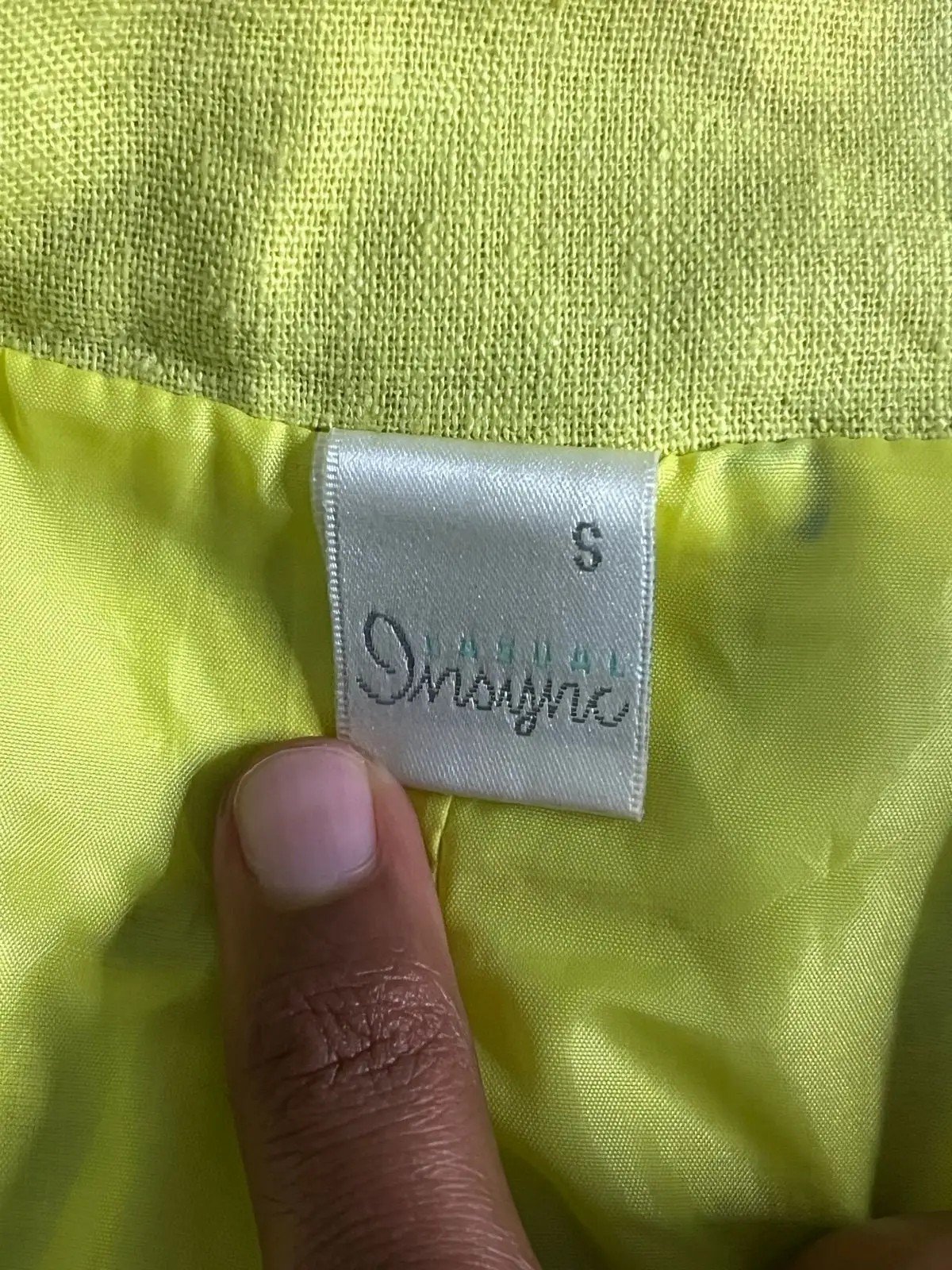 Zara Yellow Linen Button-Up Jacket