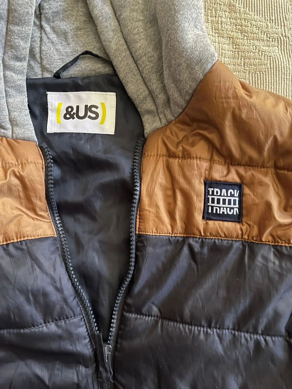 Woolworths Kids Colourblock Hooded Puffer Vest