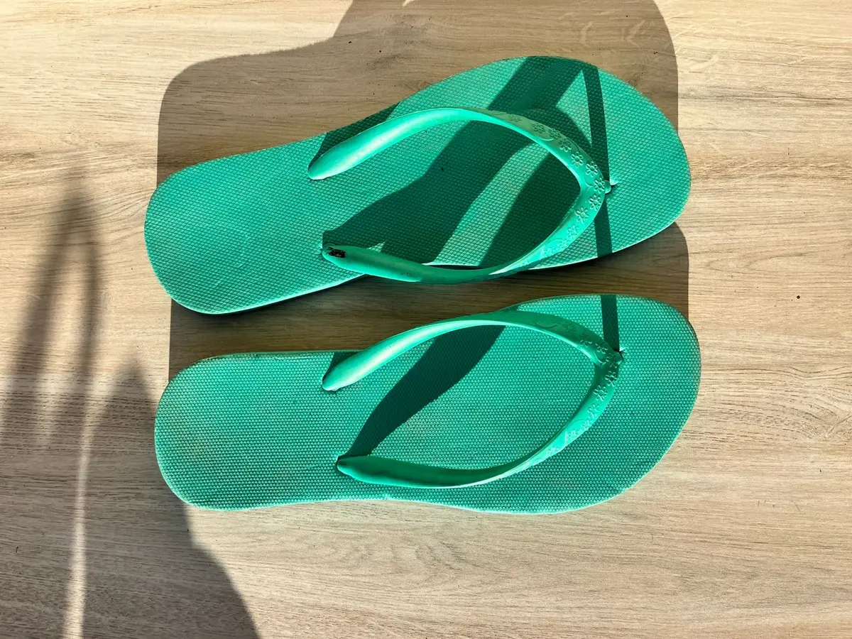 Ackermans Teal Green Rubber Flip-Flops - Size 5