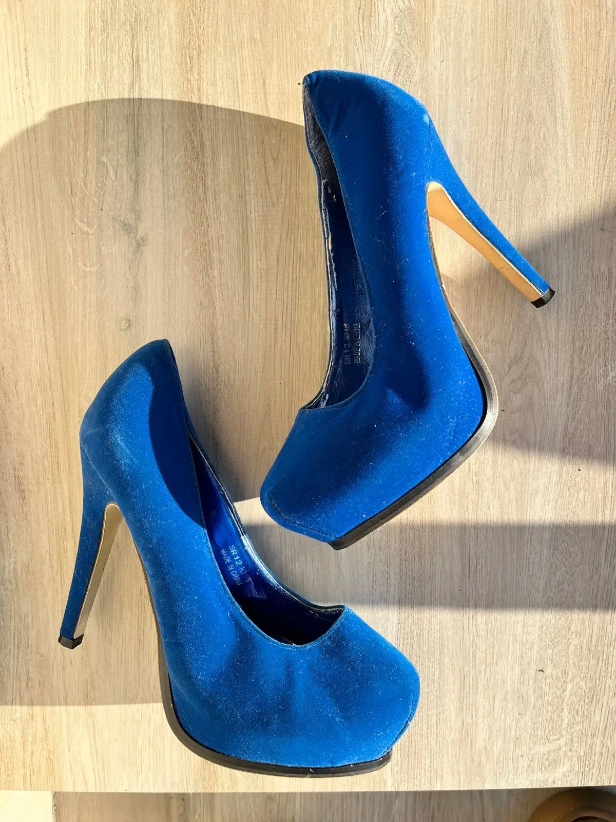 Mr Price Royal Blue Suede Platform Heels