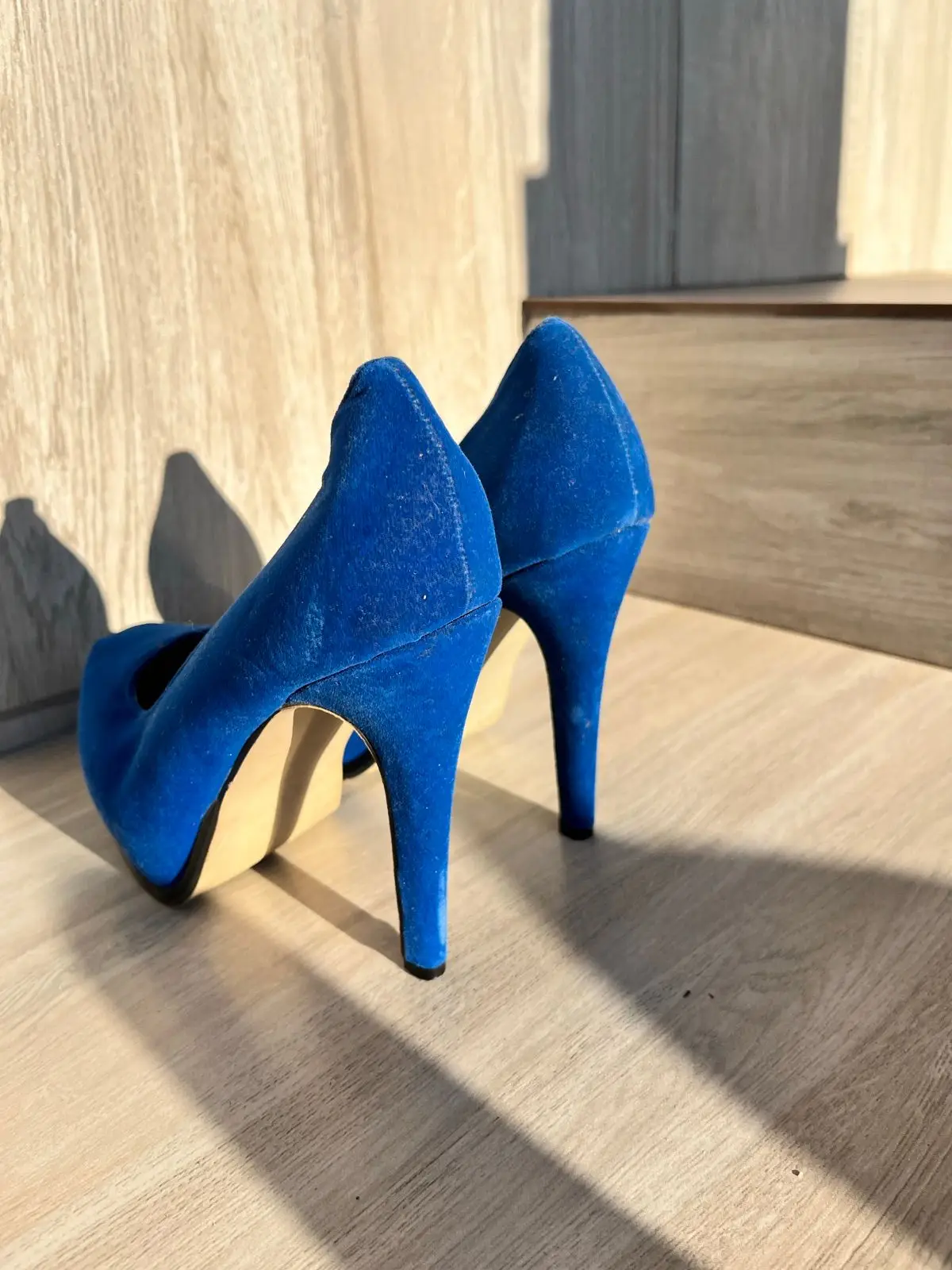 Mr Price Royal Blue Suede Platform Heels