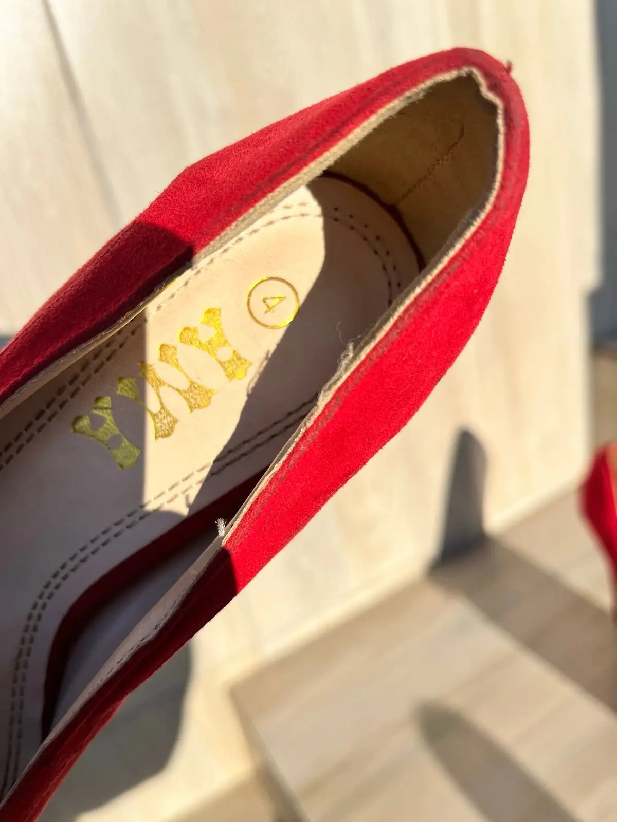 Mr Price Red Suede Platform Bow High Heels