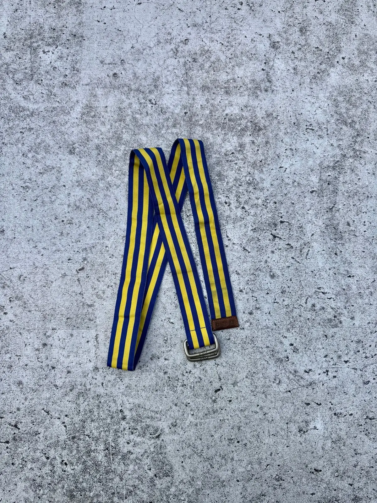 Polo Ralph Lauren Blue & Yellow Striped Webbing Belt