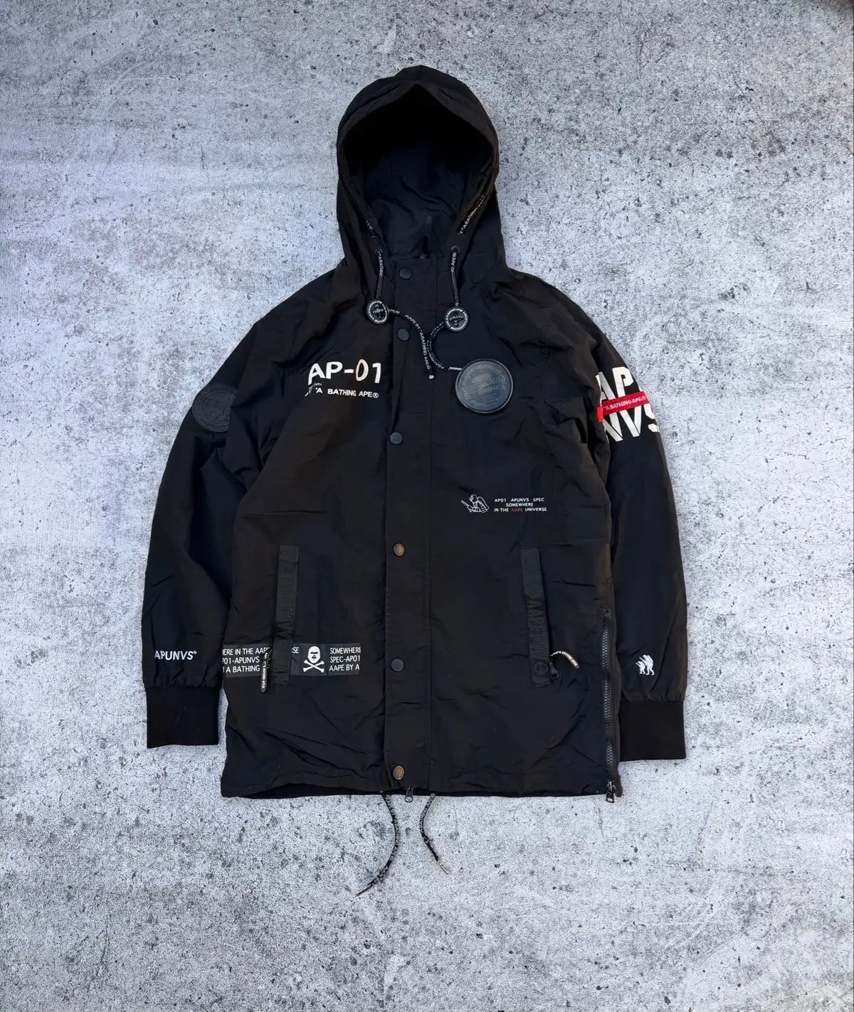 Bape Aape BY *A BATHING APE AP-01 Hooded Jacket Black