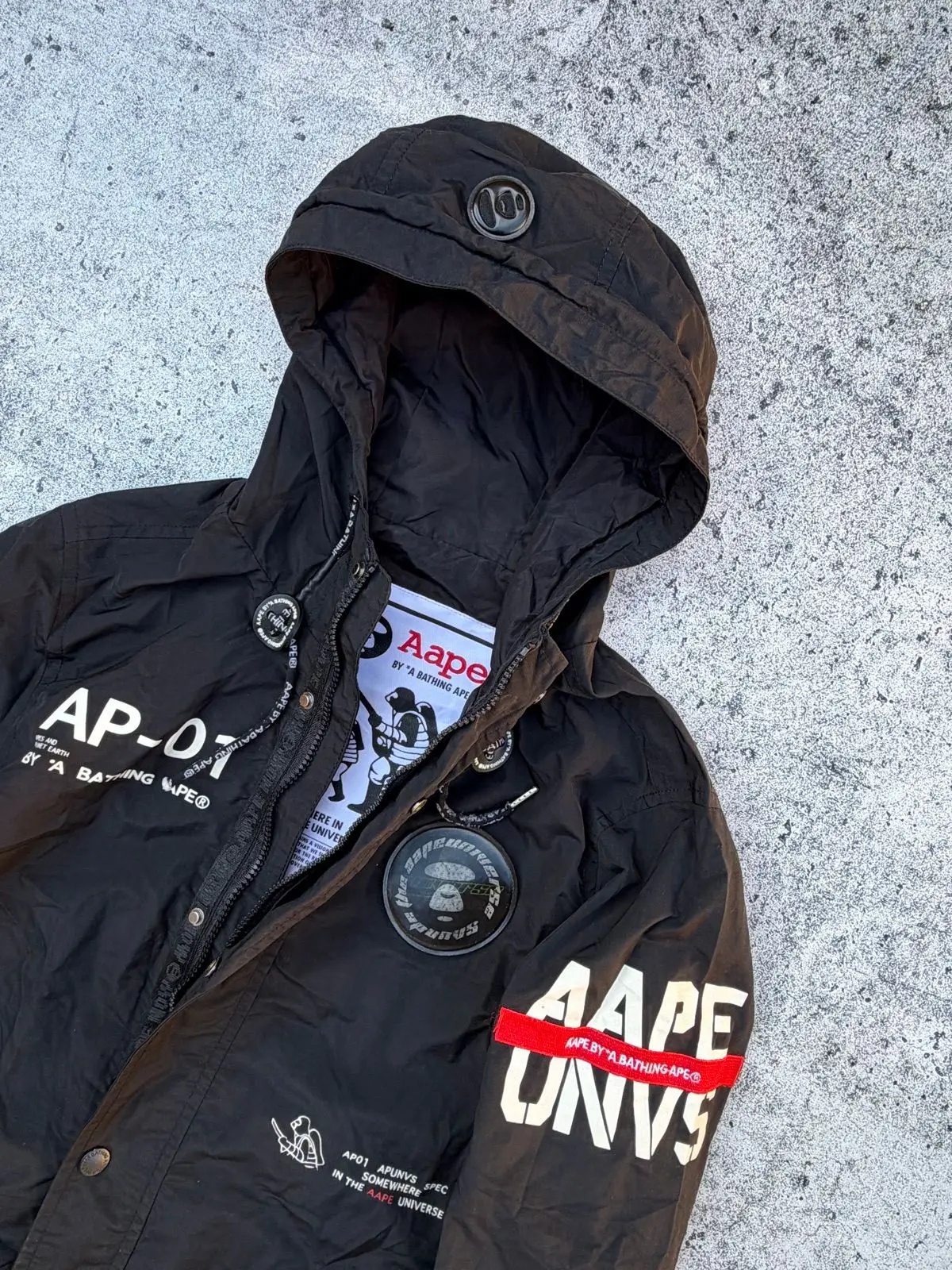 Aape BY *A BATHING APE AP-01 Hooded Jacket Black