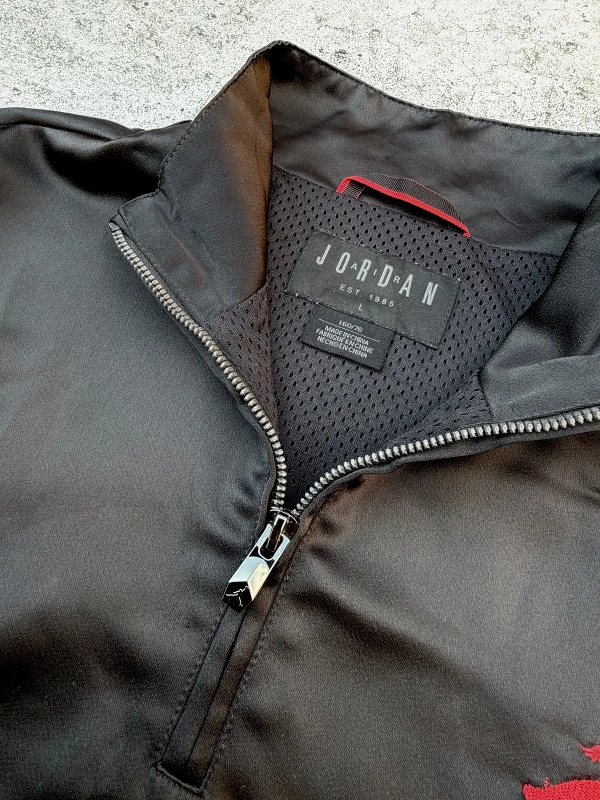 Air Jordan Half-Zip Wings Track Jacket Black Red