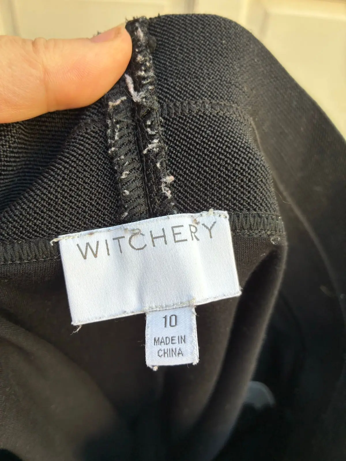 Witchery Black Fitted Pants Size 10