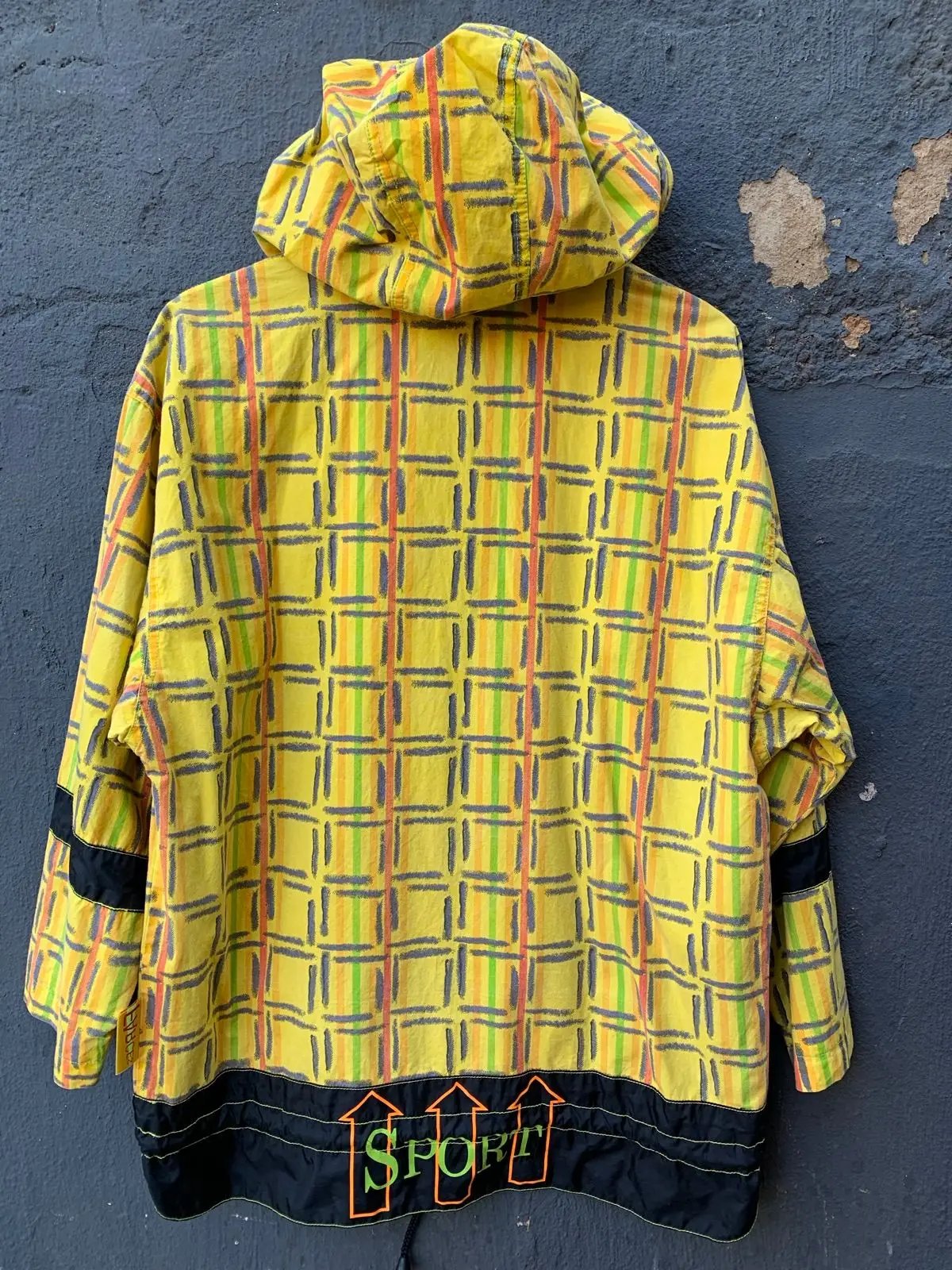 Vintage Patterned Yellow Anorak Jacket