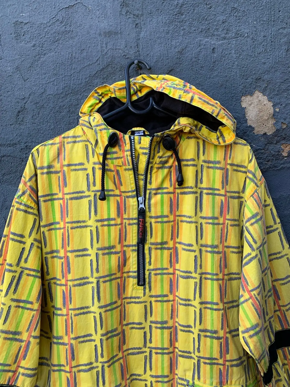 Vintage Patterned Yellow Anorak Jacket