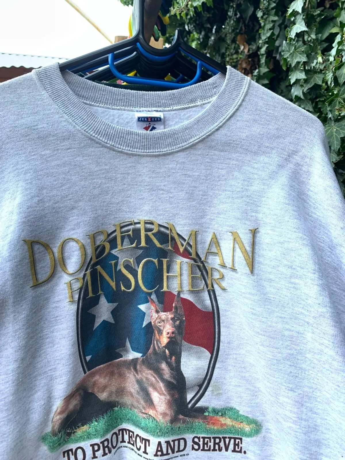 Jerzees Vintage Jerzees Doberman Pinscher Graphic Sweatshirt