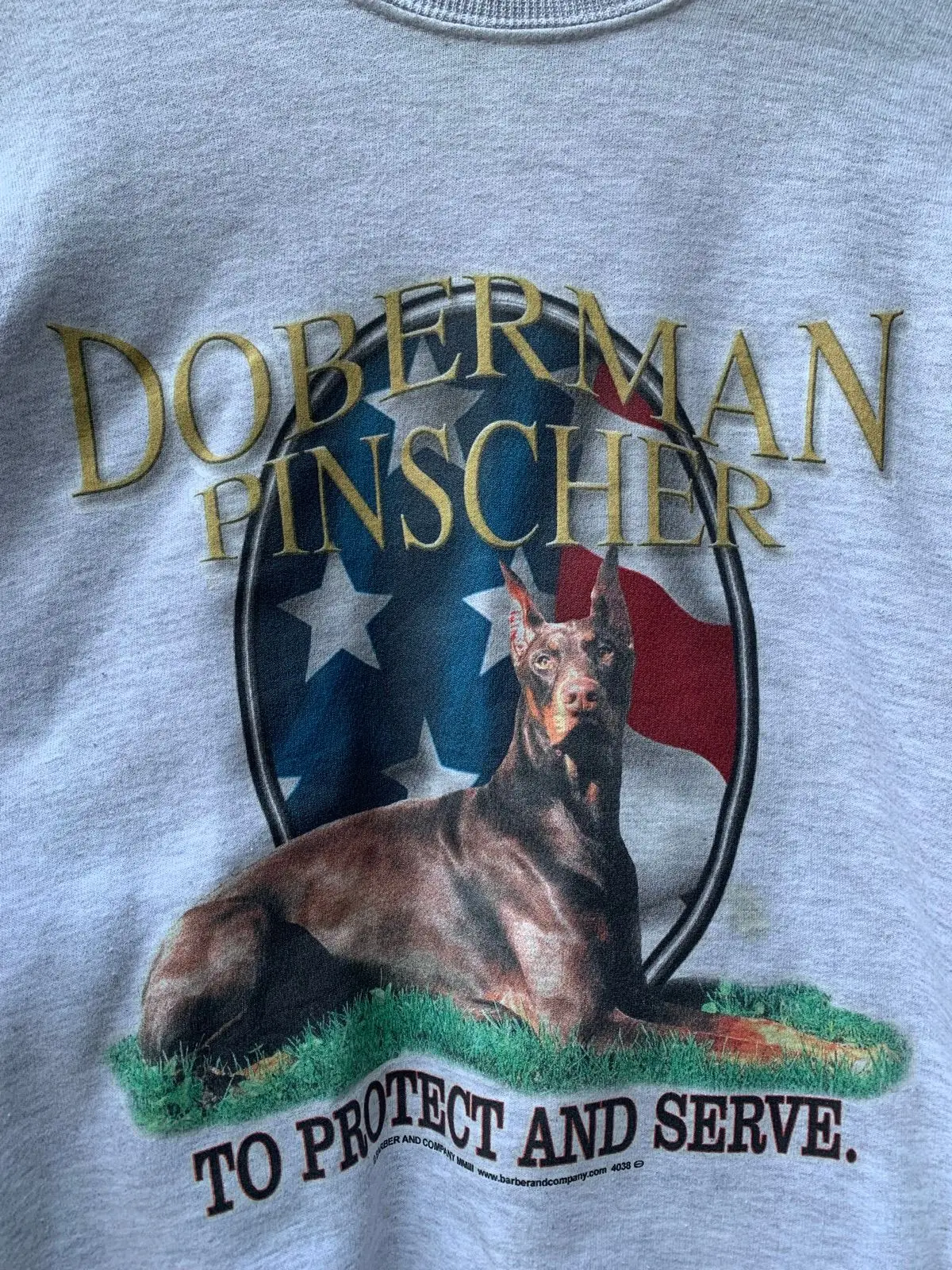 Vintage Jerzees Doberman Pinscher Graphic Sweatshirt