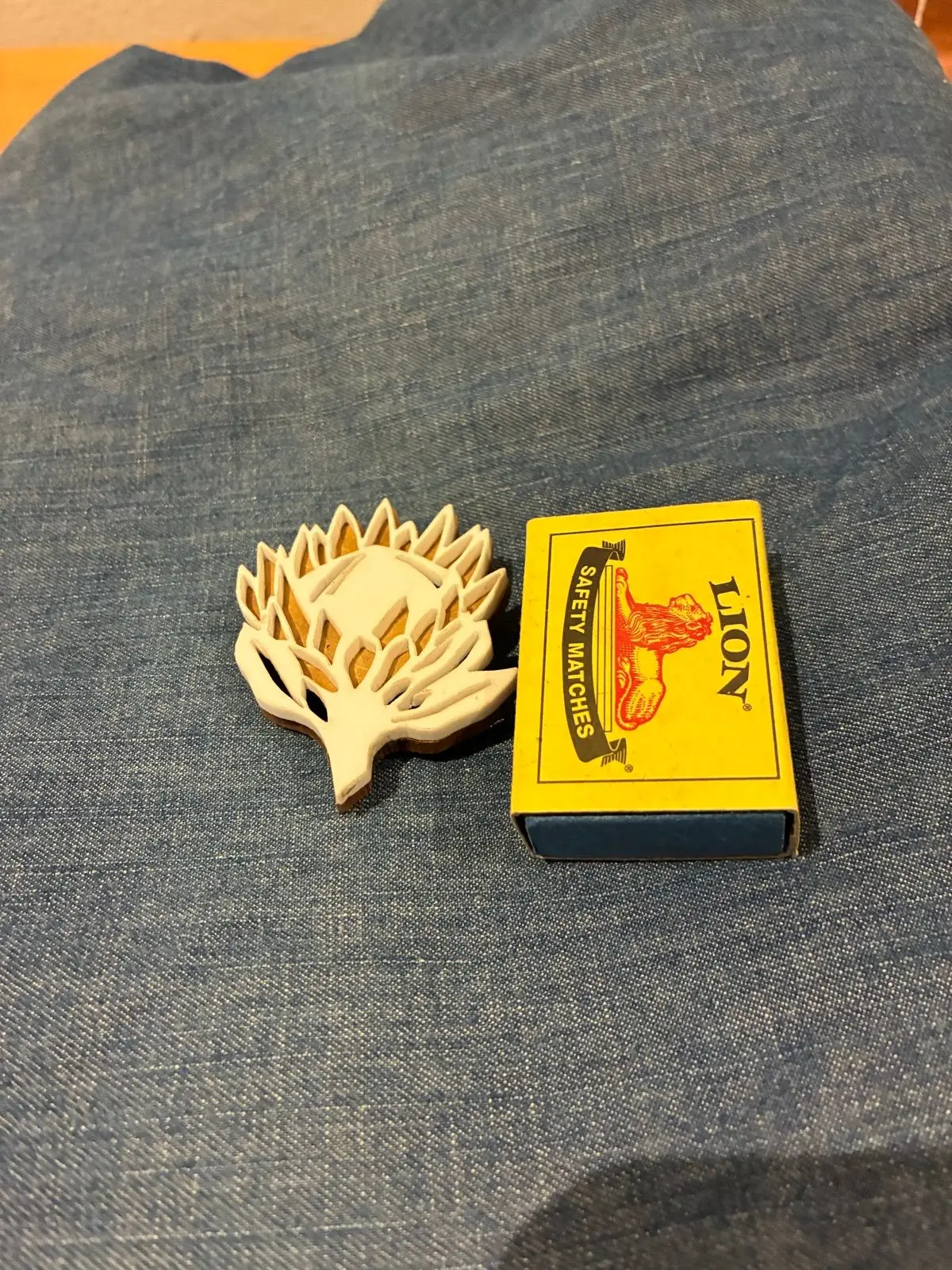 Wooden Protea Flower Brooch