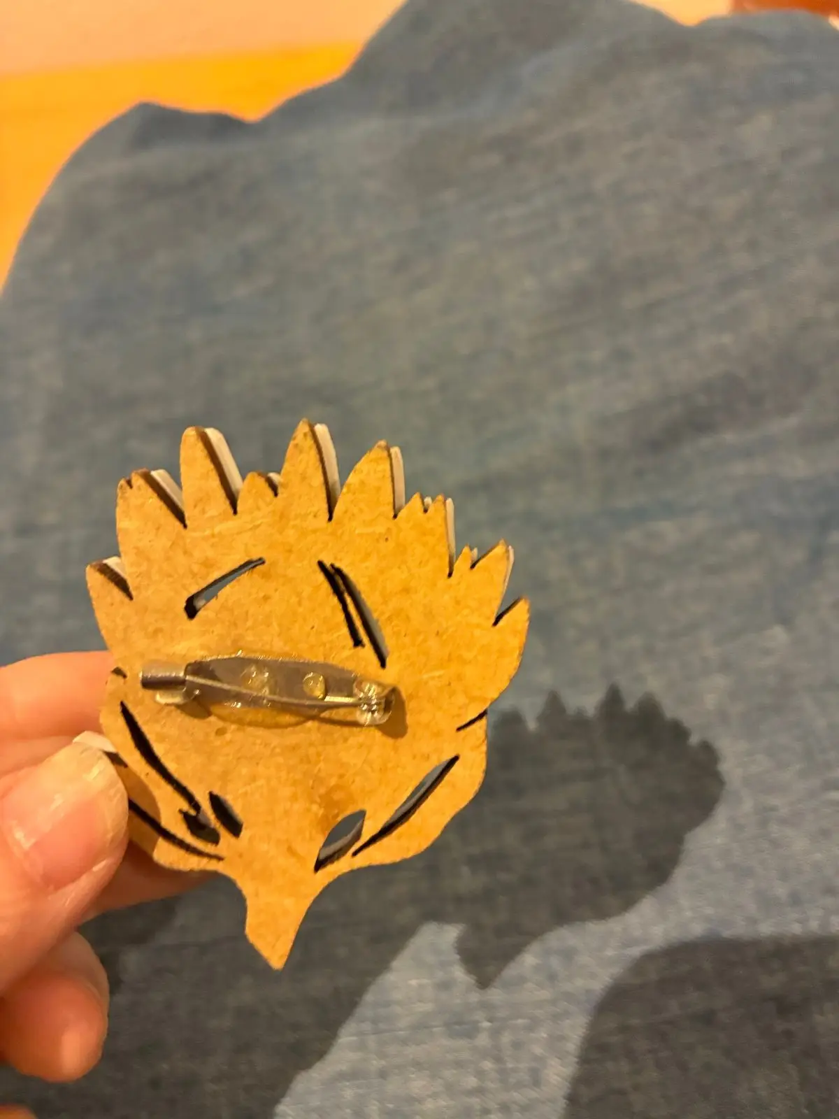 Wooden Protea Flower Brooch