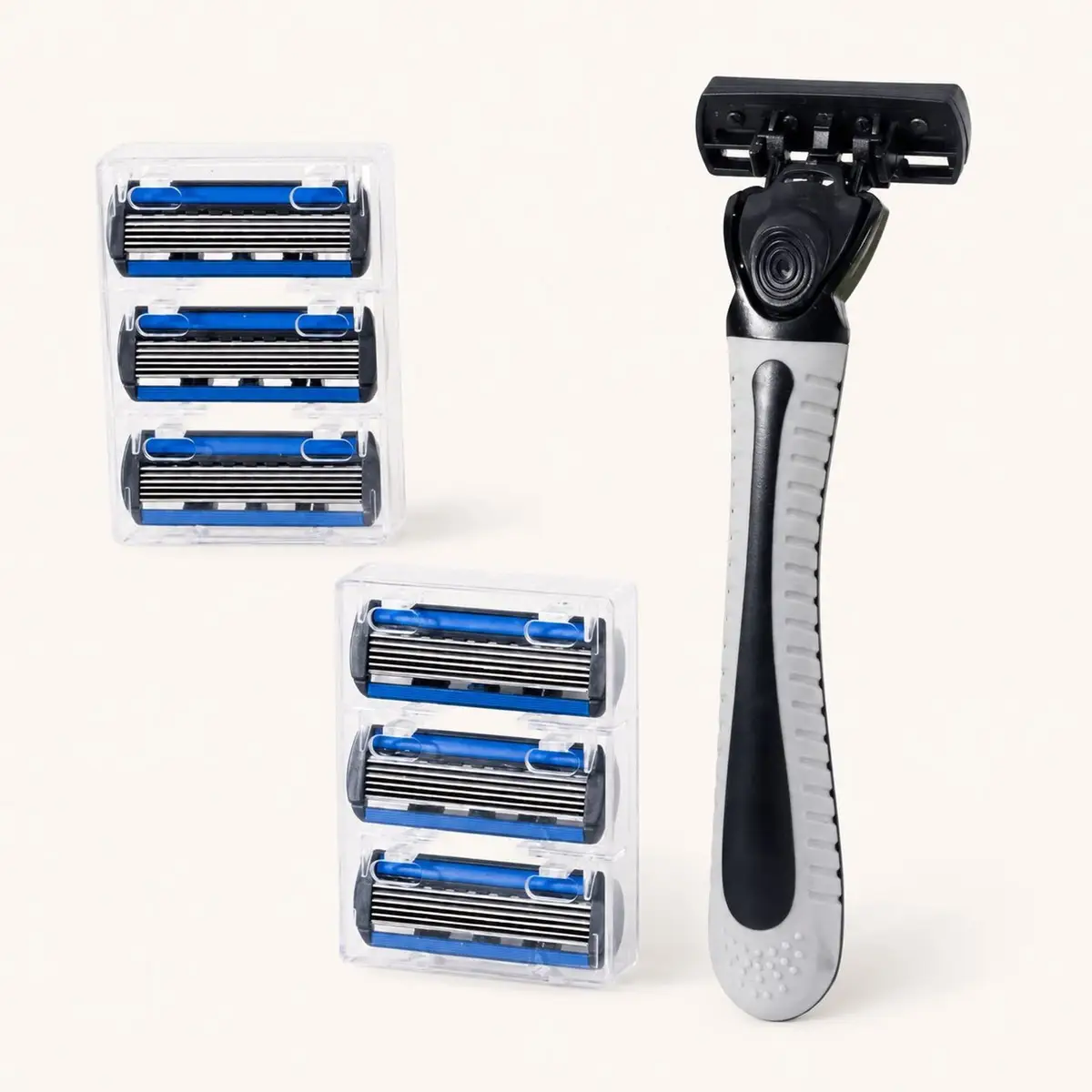 Shaving Razor Handle with Replacement Blades