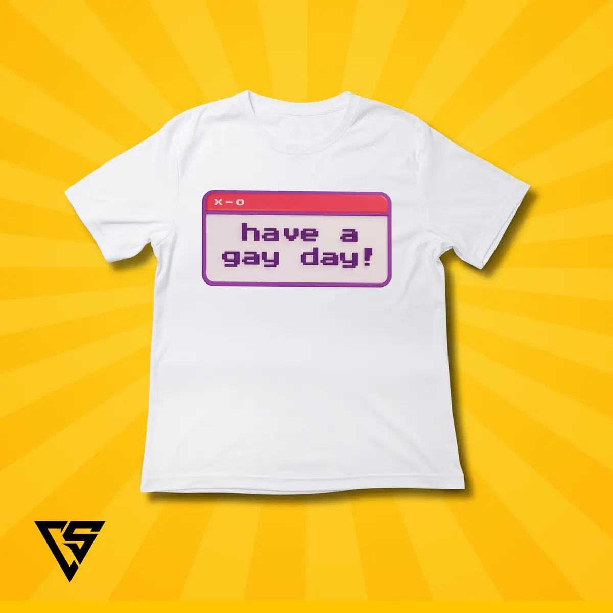 White Graphic T-Shirt Have A Gay Day