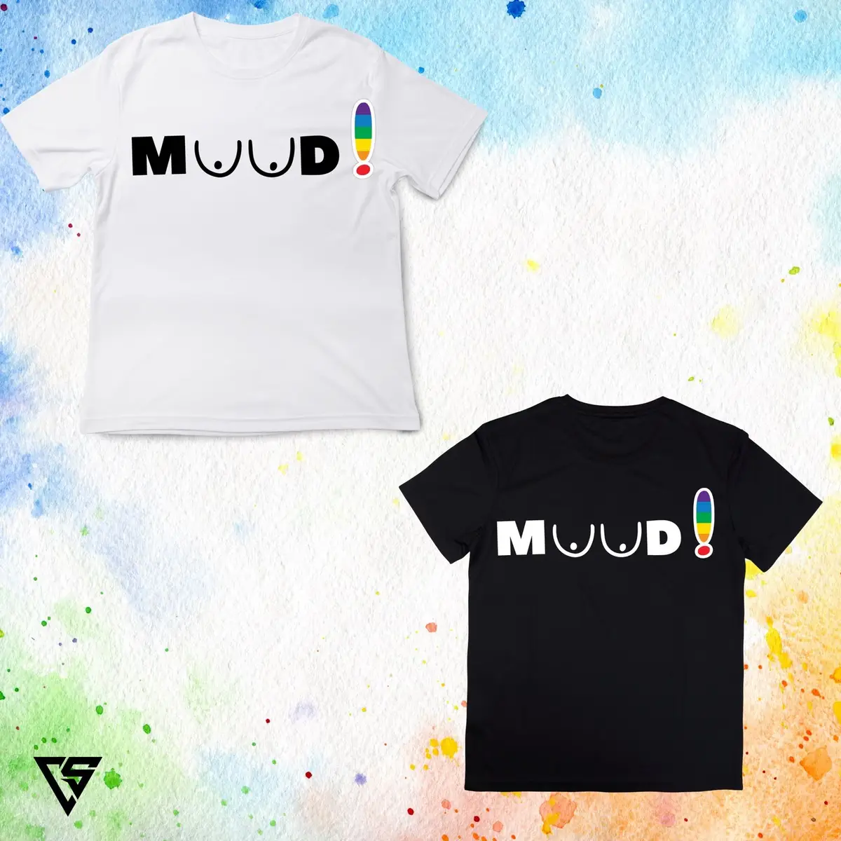Graphic Print T-Shirt White MOOD