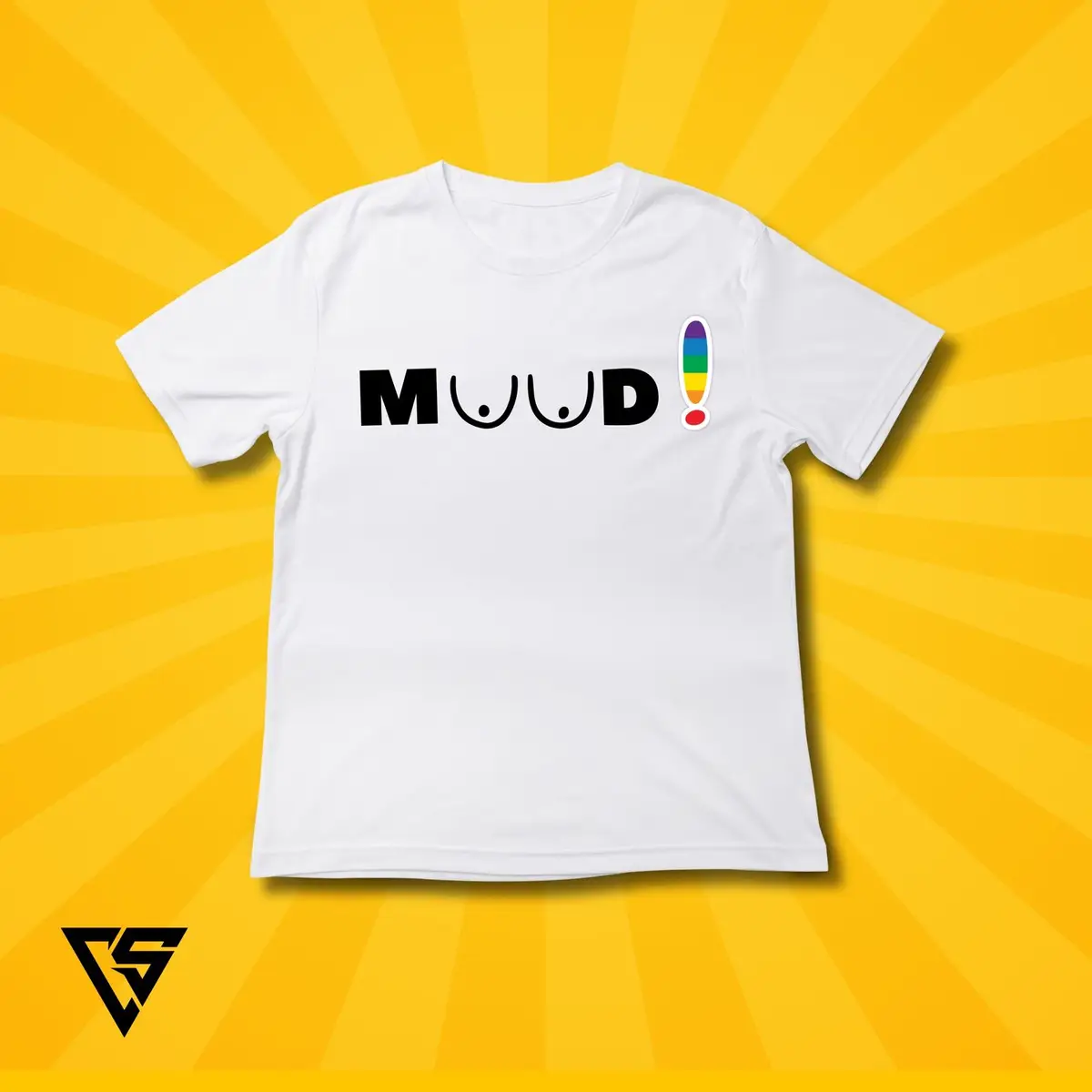 Graphic Print T-Shirt White MOOD