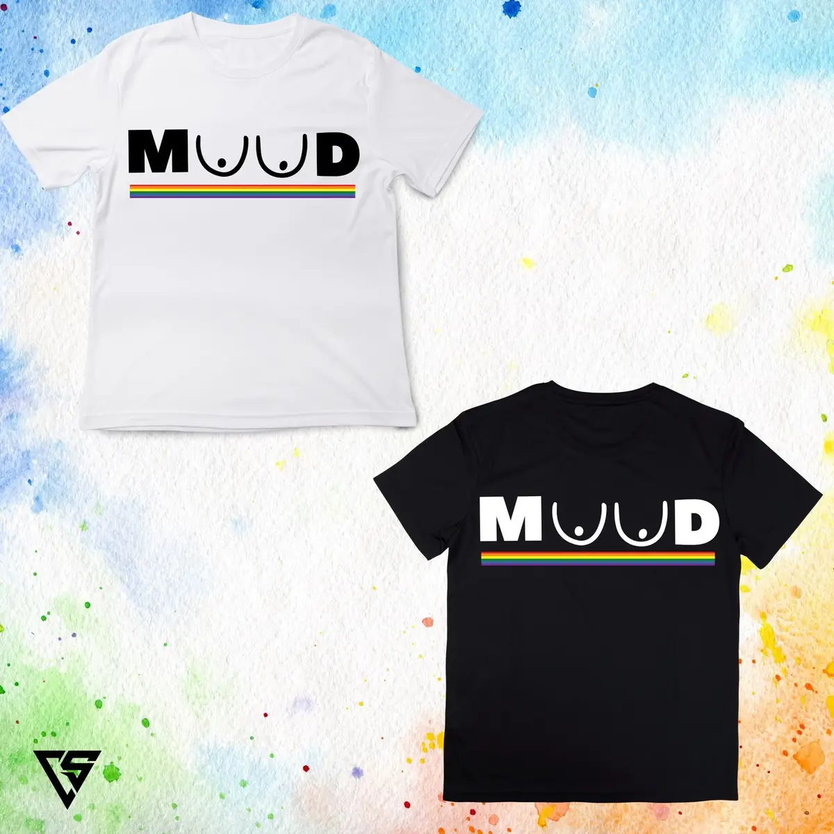 White MOOD Graphic T-Shirt