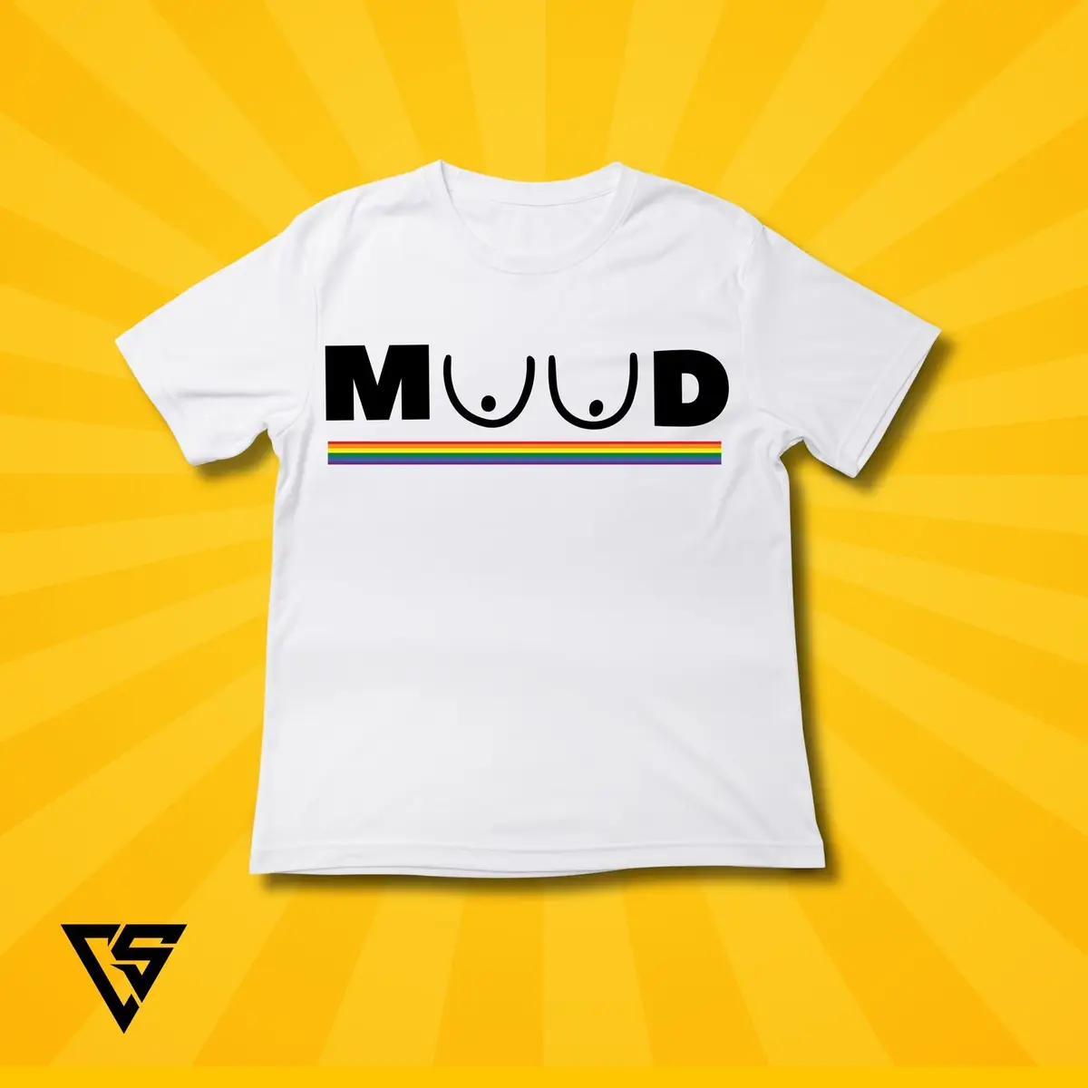 White MOOD Graphic T-Shirt