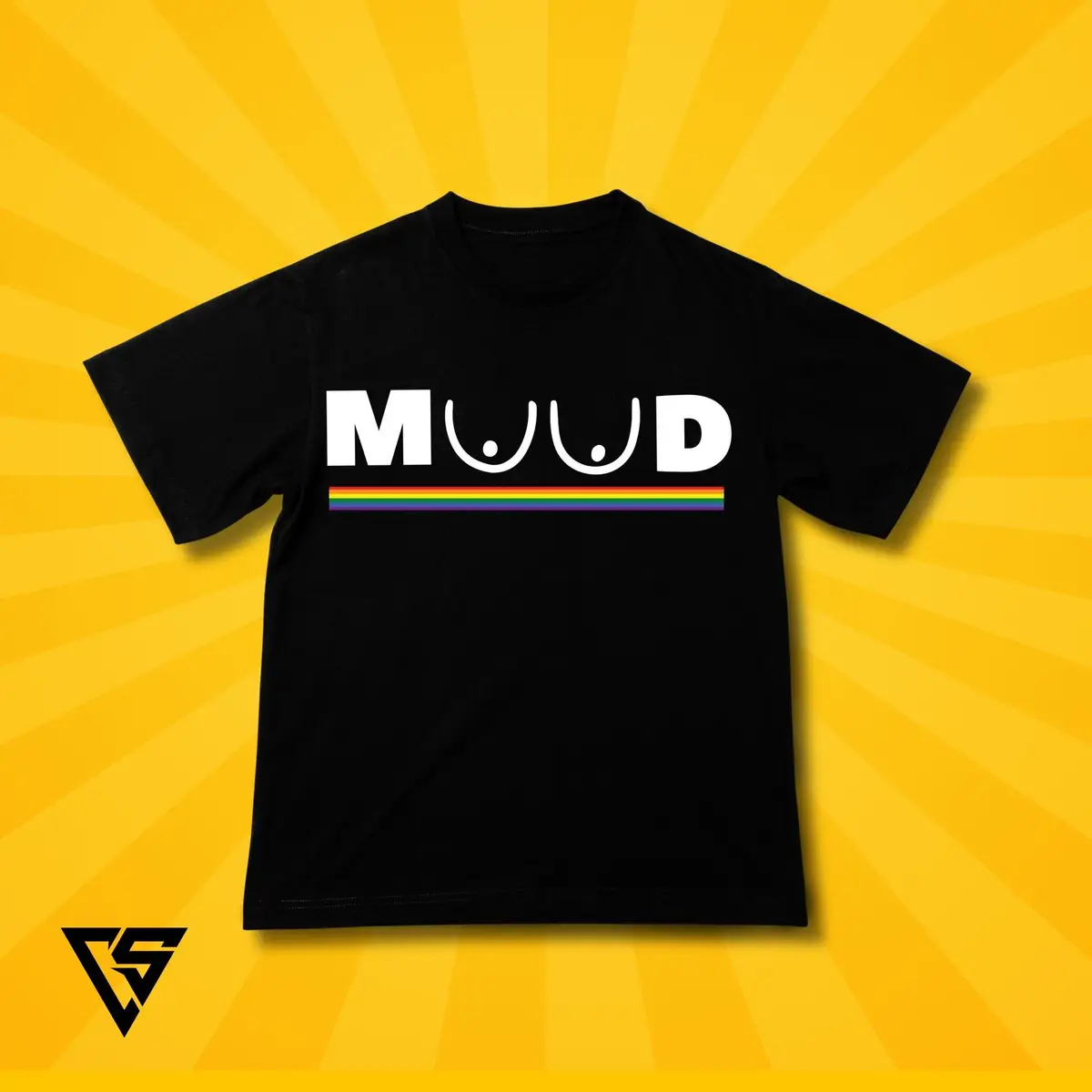White MOOD Graphic T-Shirt
