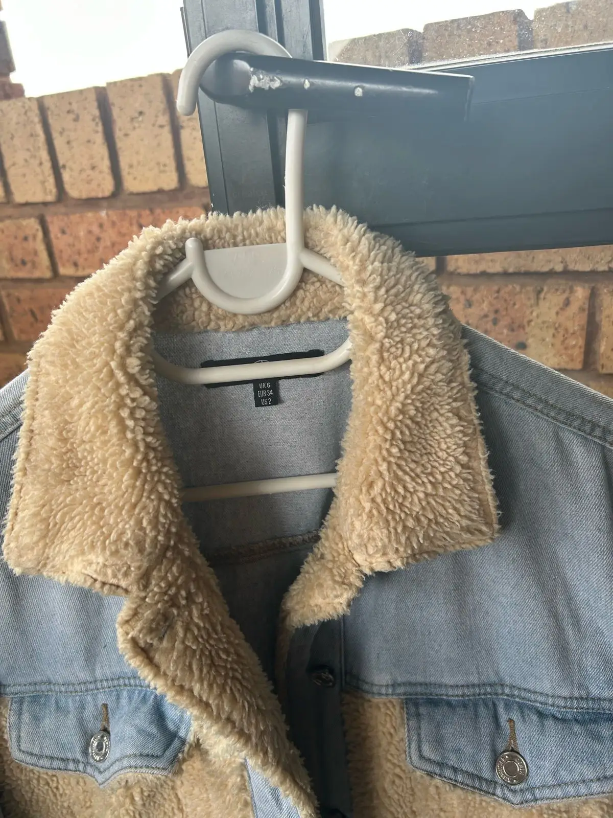 Denim Sherpa Panel Jacket Light Wash
