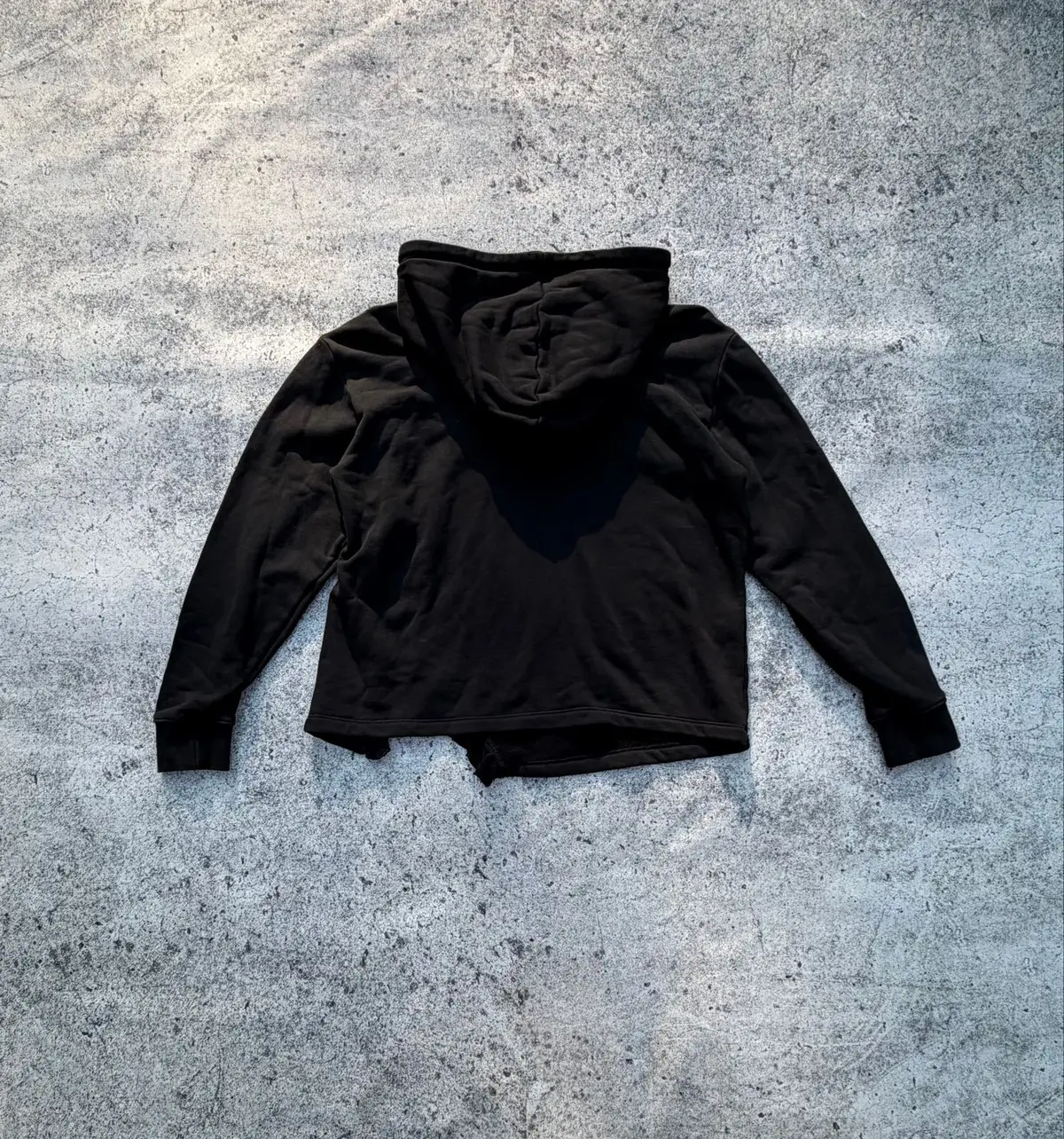 Adidas Black Hoodie with Ruffle Detail Size S
