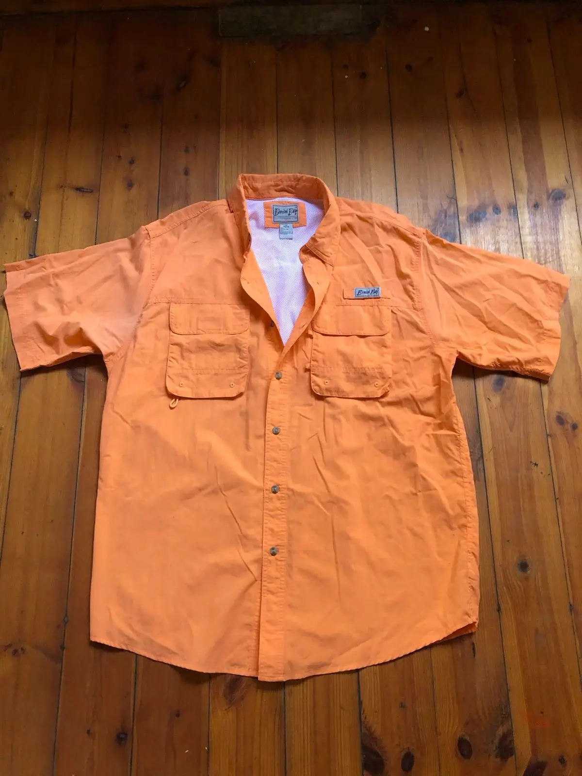 Bimini Bay Outfitters Orange Fishing Shirt XL