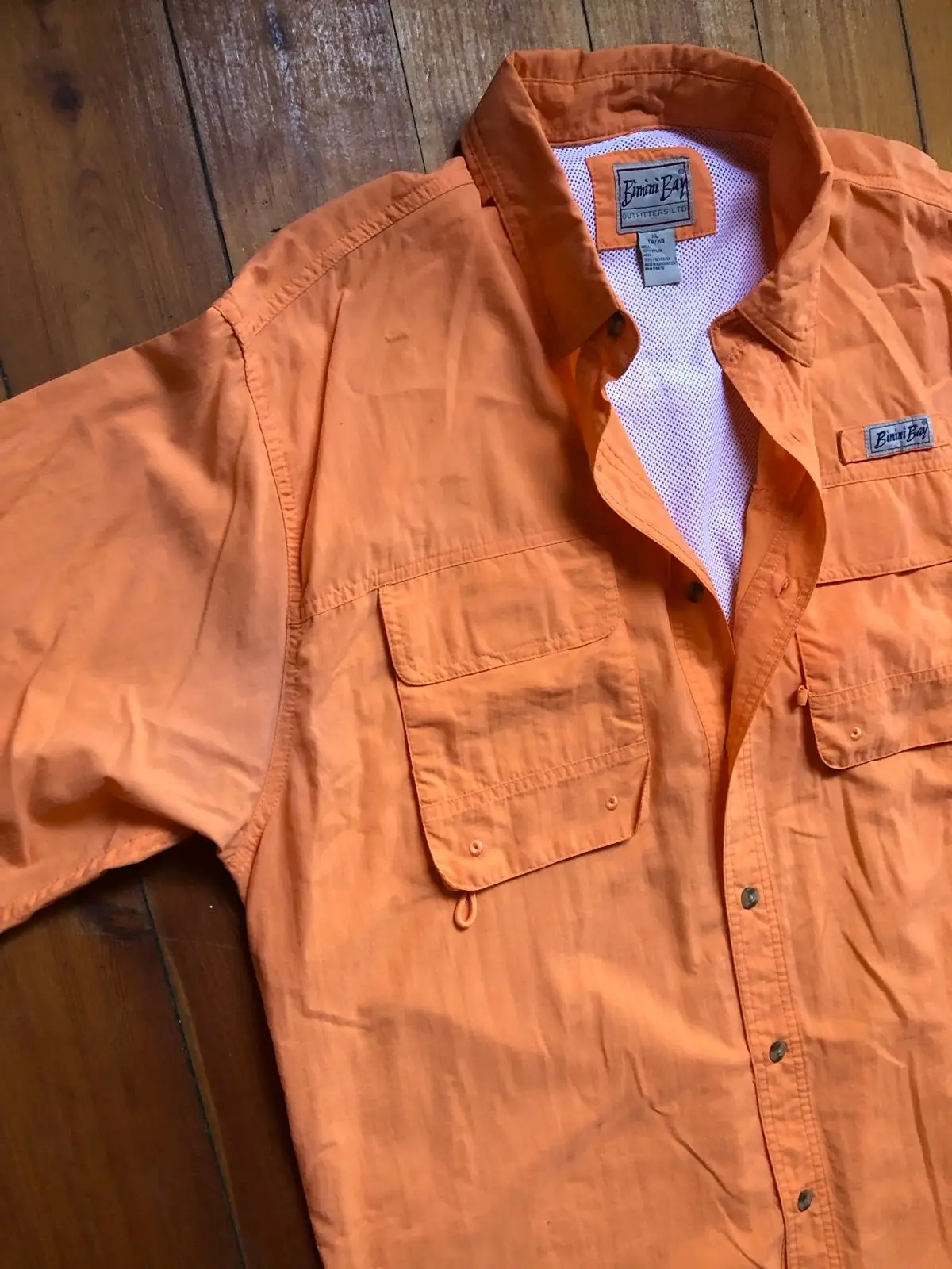 Bimini Bay Outfitters Orange Fishing Shirt XL