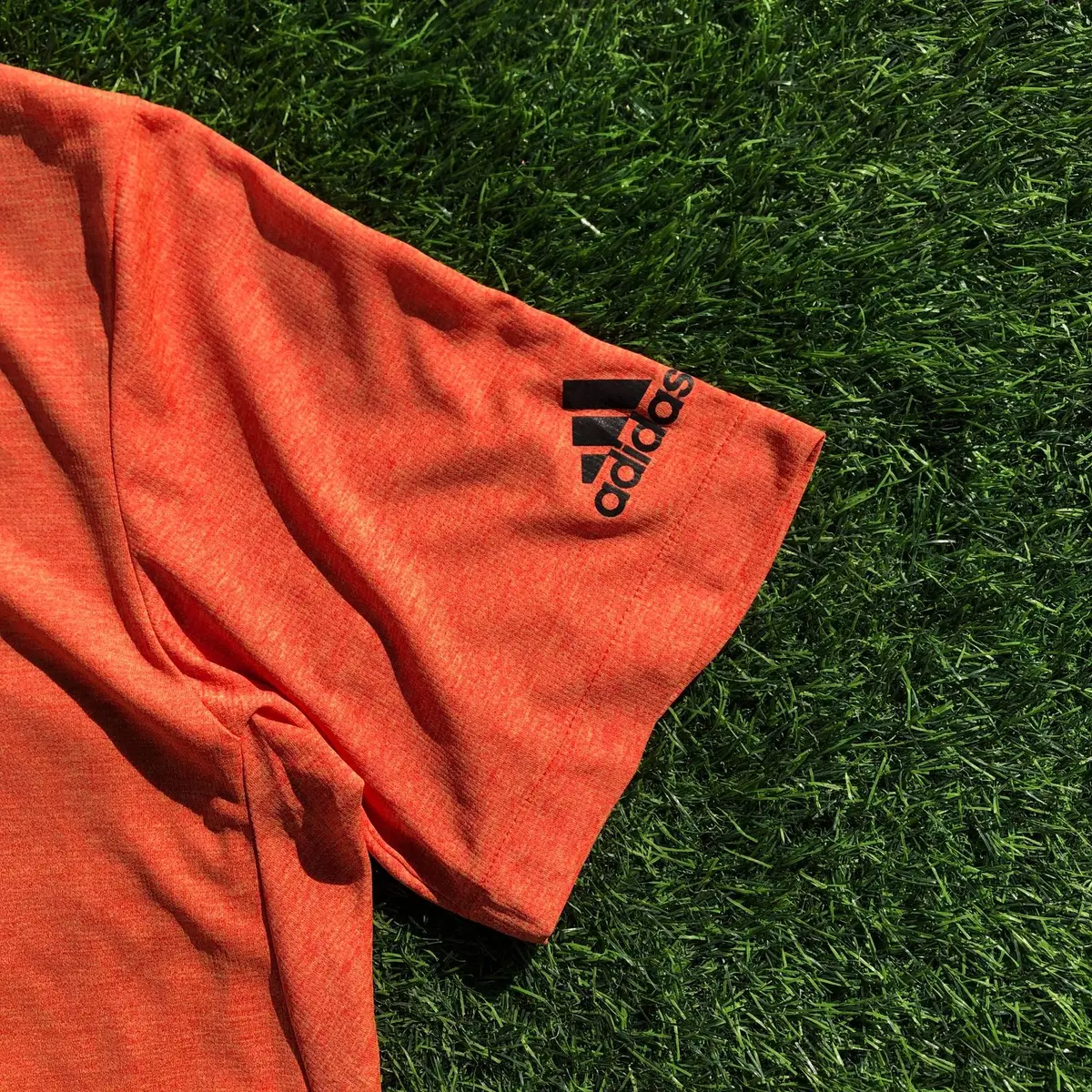 Adidas Orange V-Neck T-Shirt