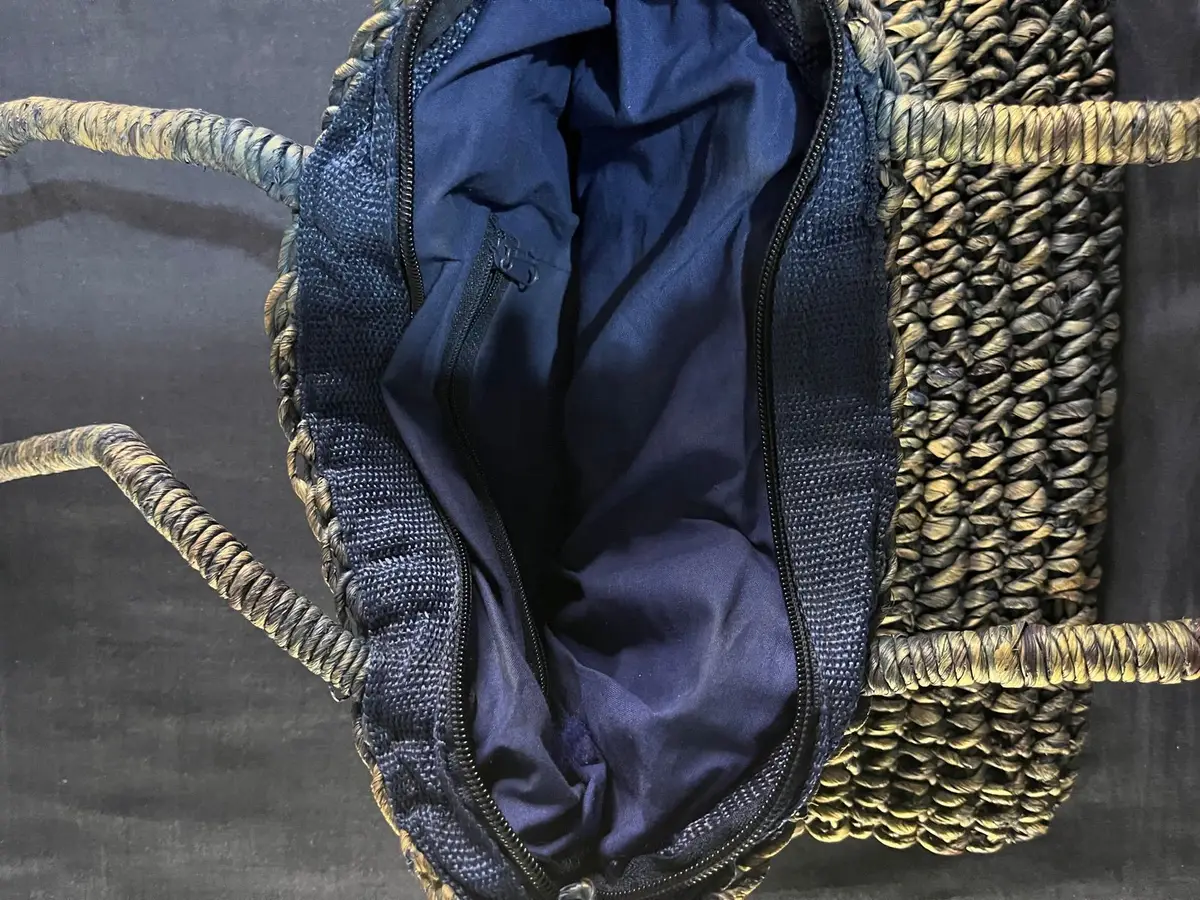Woven Straw Tote Bag