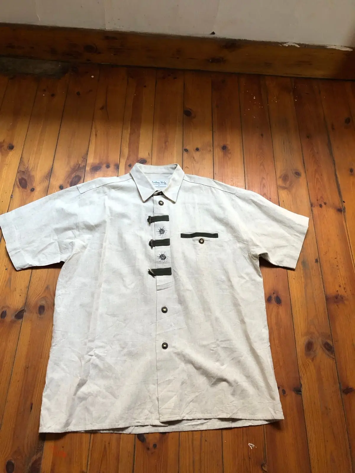 Landhaus Mode Alpine Linen Shirt Beige XL