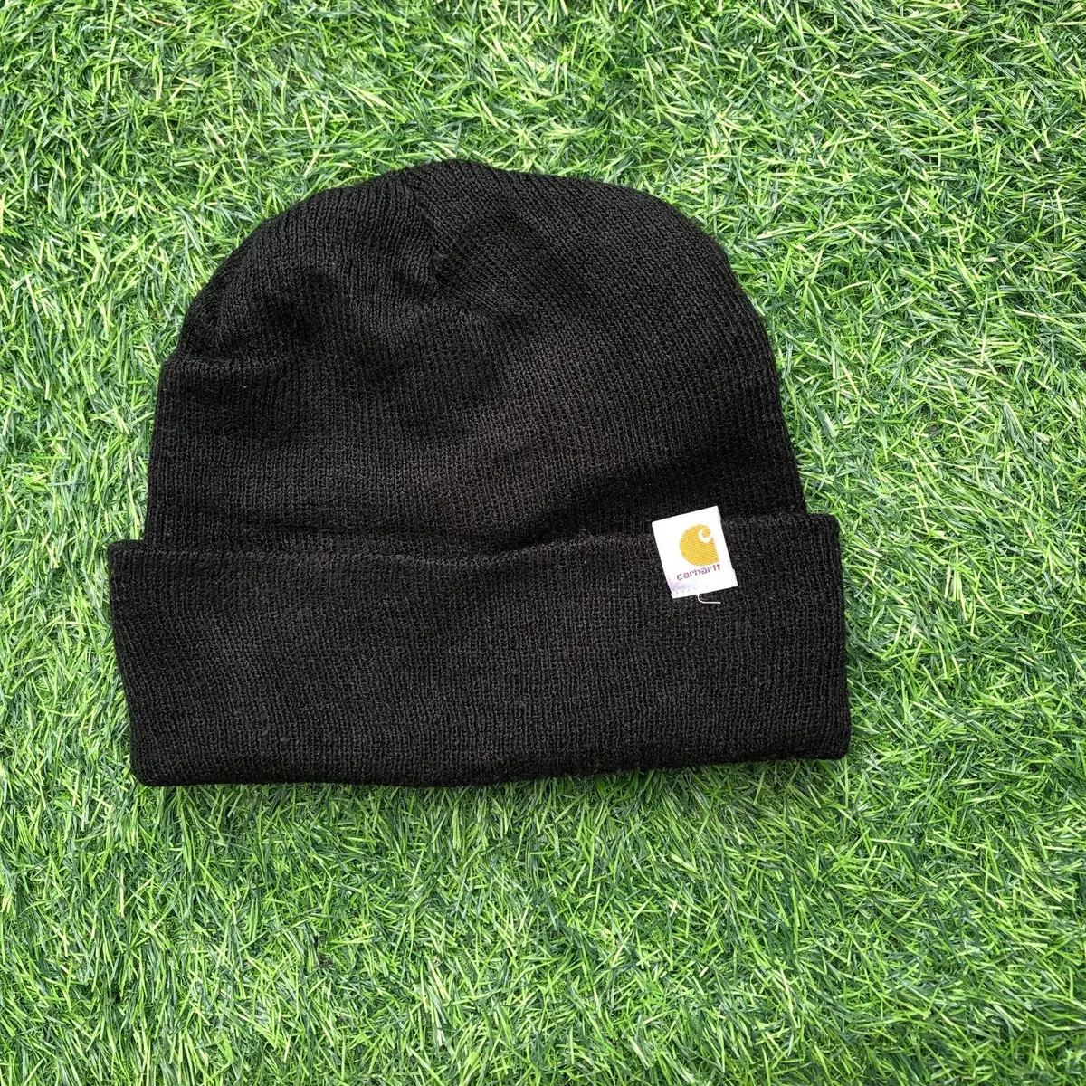 Carhartt Black Beanie with Yellow Logo