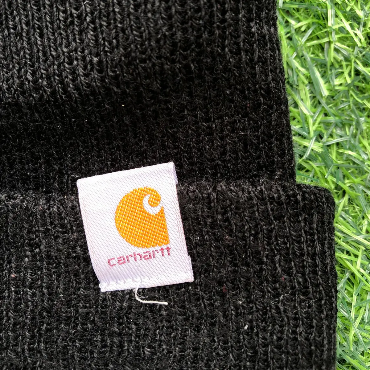 Carhartt Black Beanie with Yellow Logo
