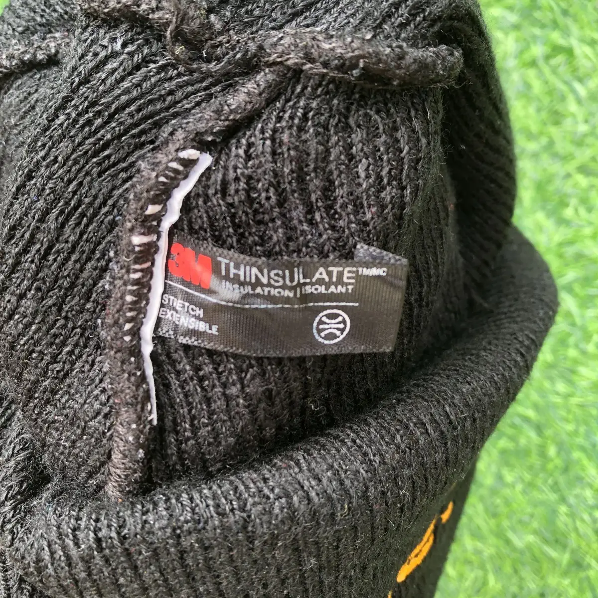 Carhartt Black Beanie with Yellow Logo