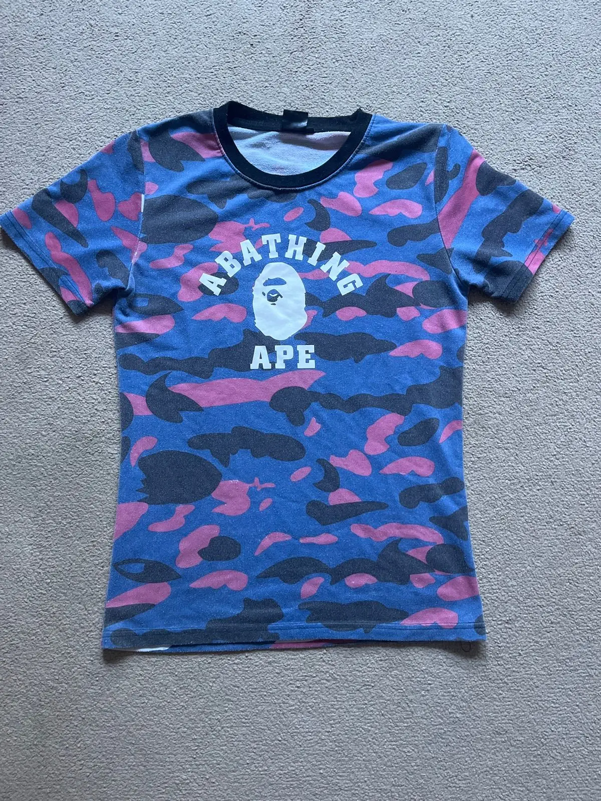 Bape Camo Print T-Shirt Blue