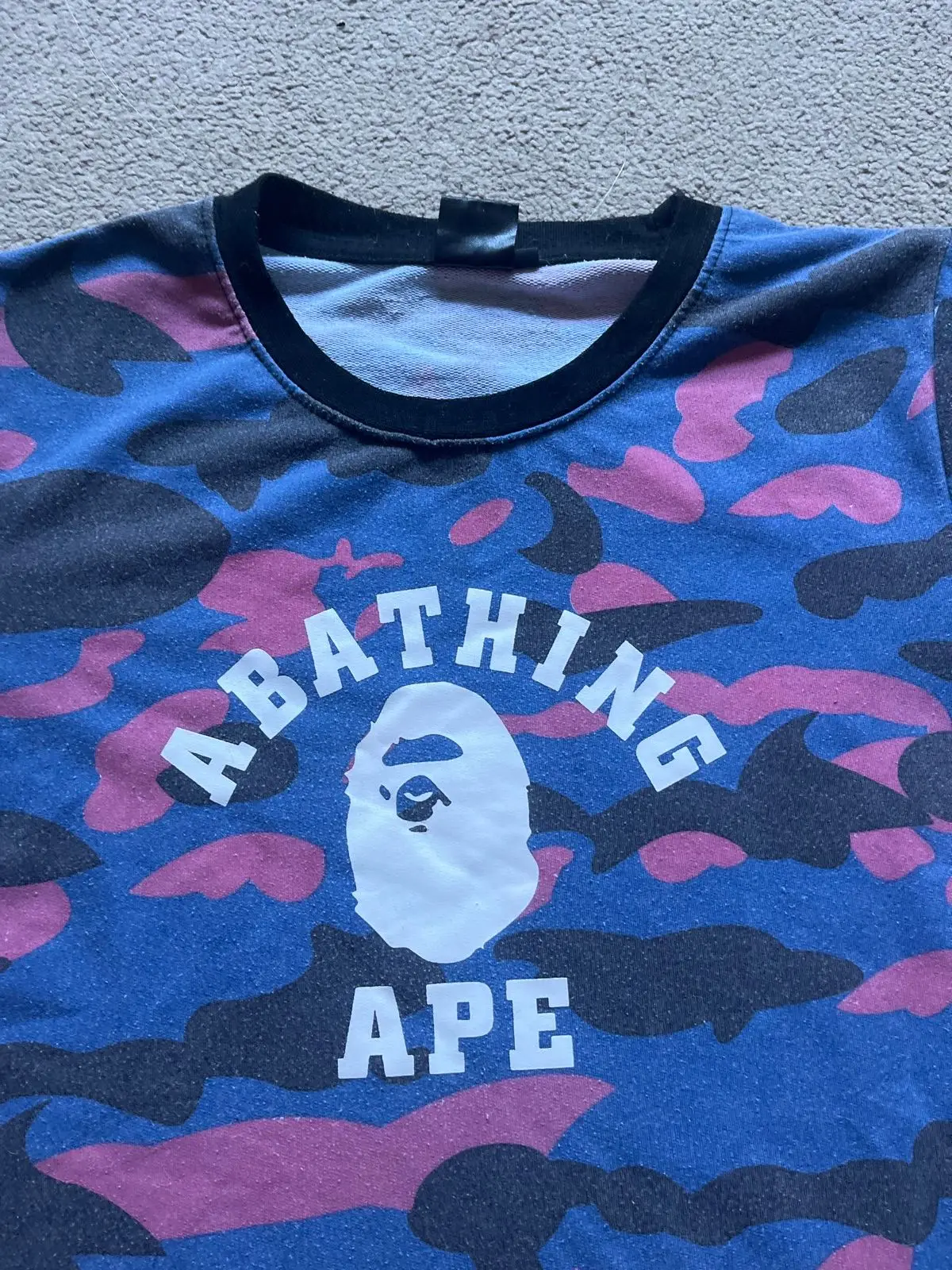 Bape Camo Print T-Shirt Blue