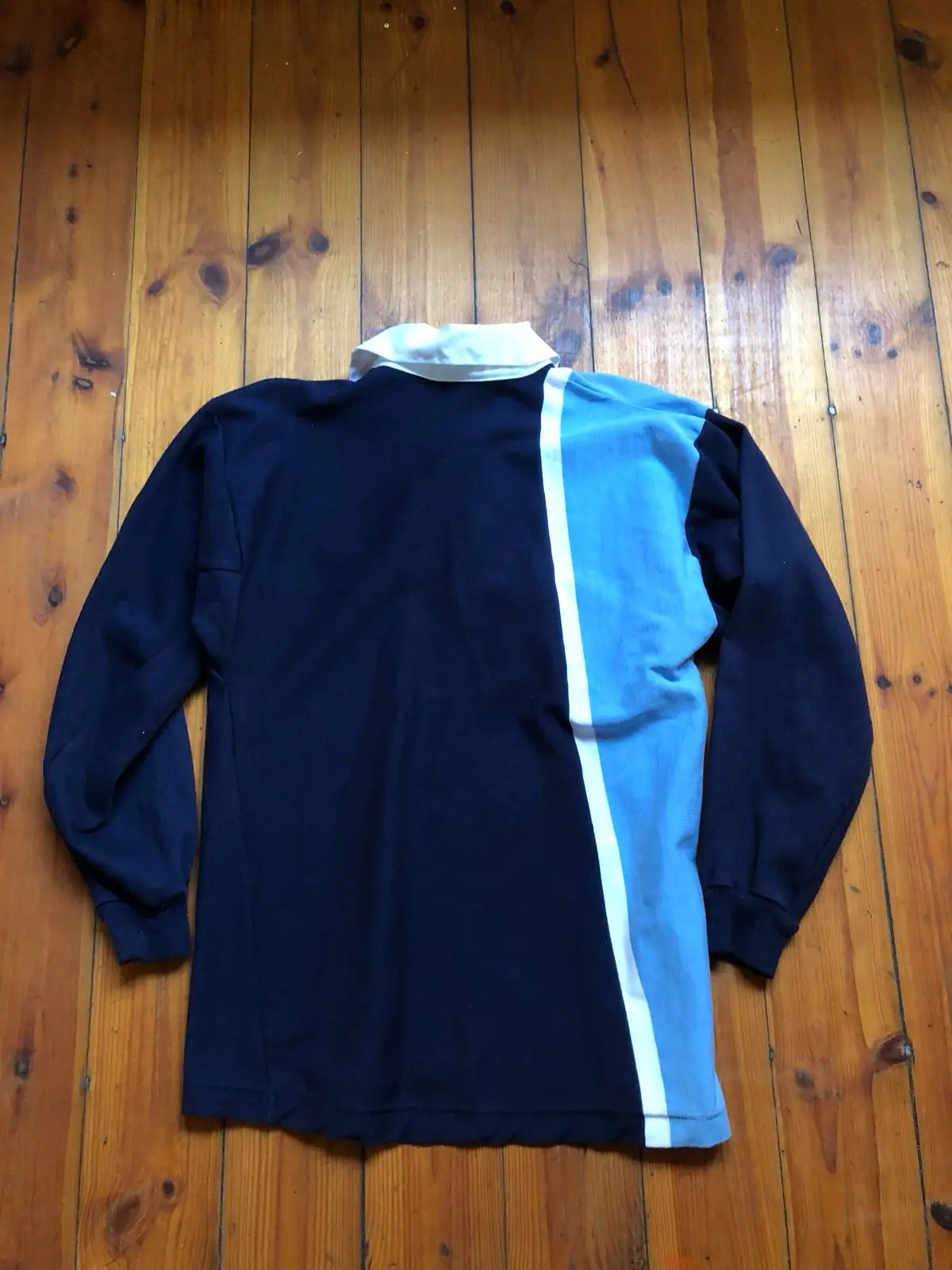 Vintage Blues Long Sleeve Rugby Shirt