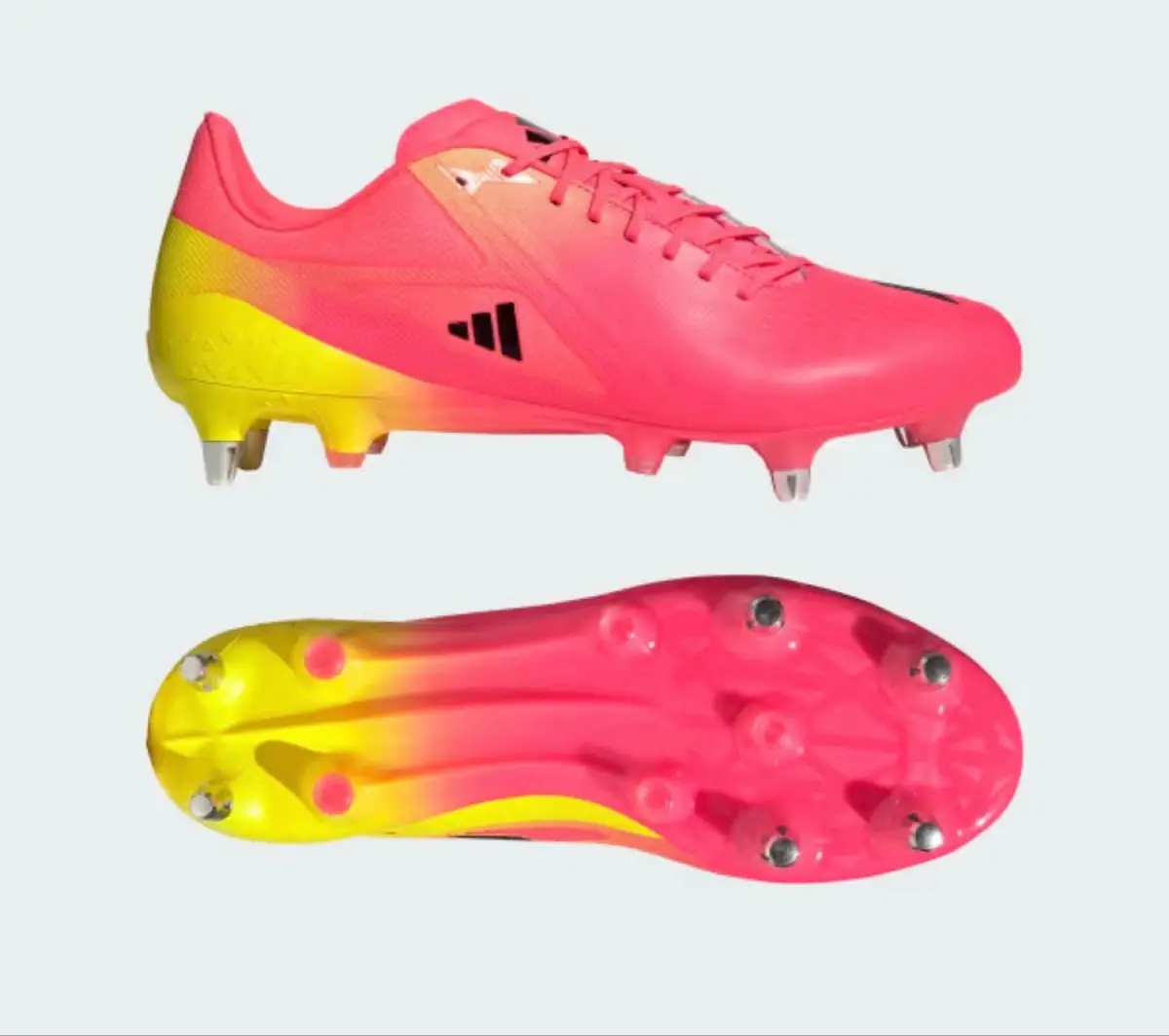 Adidas Pink and Yellow Football Boots