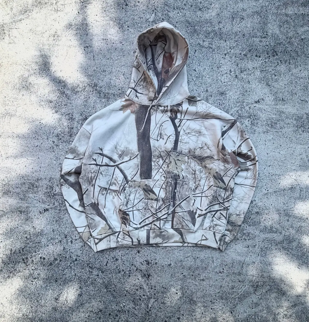 Tree Camo Print Hoodie