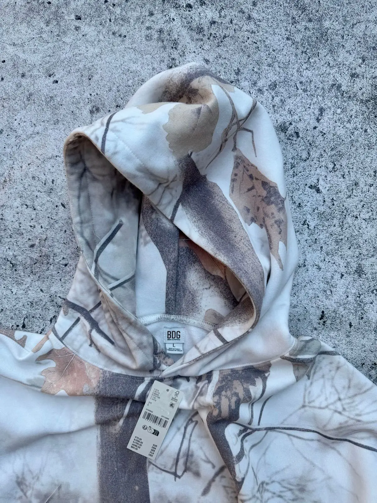 Tree Camo Print Hoodie