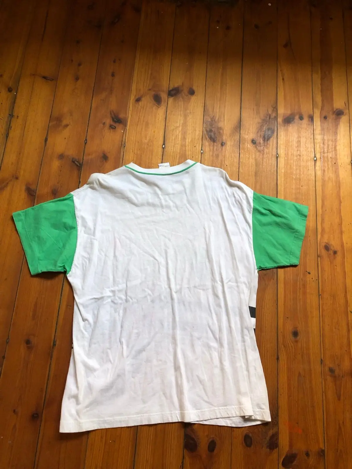 Vintage Clown Graphic T-Shirt White Green XL