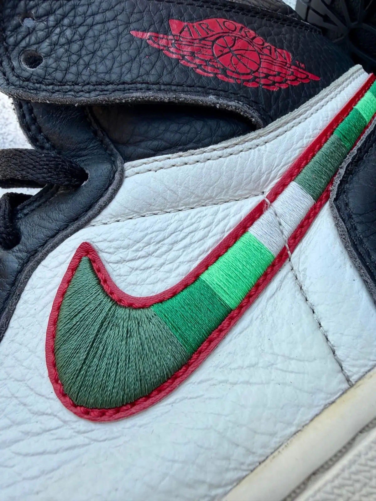 Nike Air Jordan 1 High Green Embroidered Swoosh