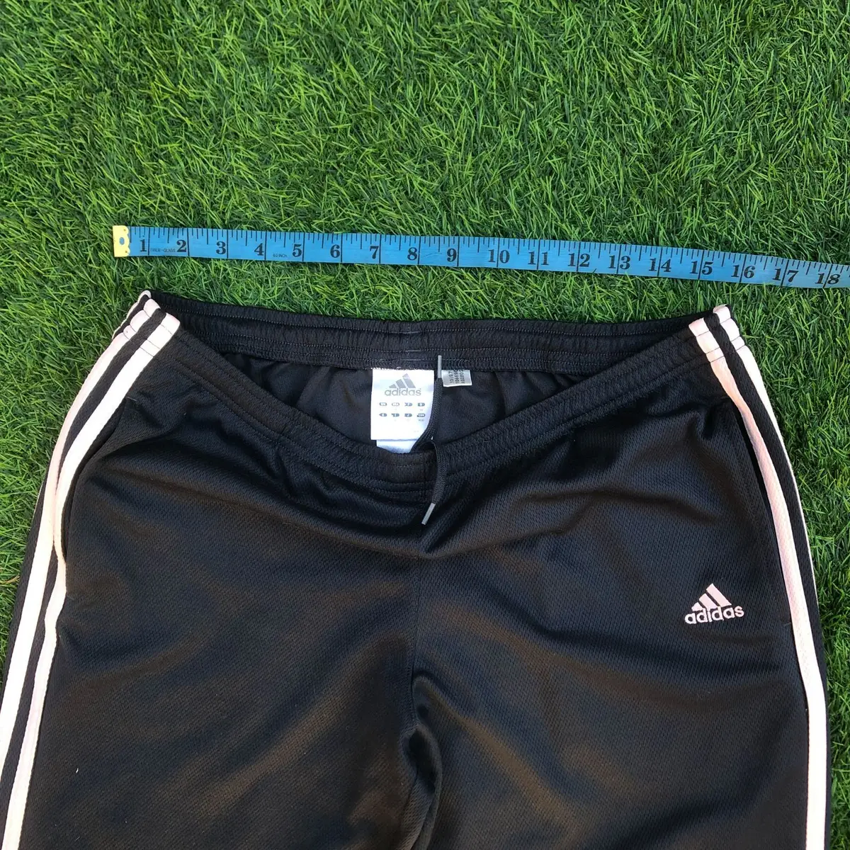 Adidas Black Three Stripe Crop Pants