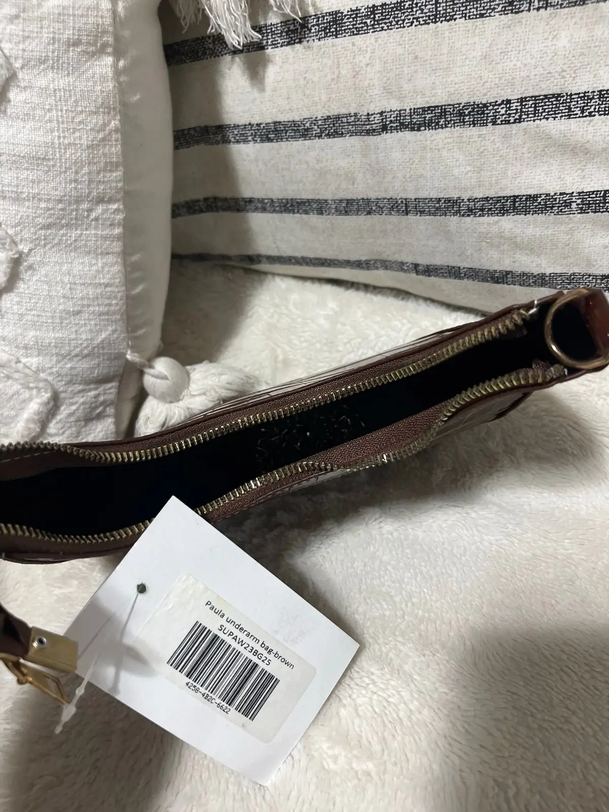 Supre Paula Underarm Bag Brown Croc
