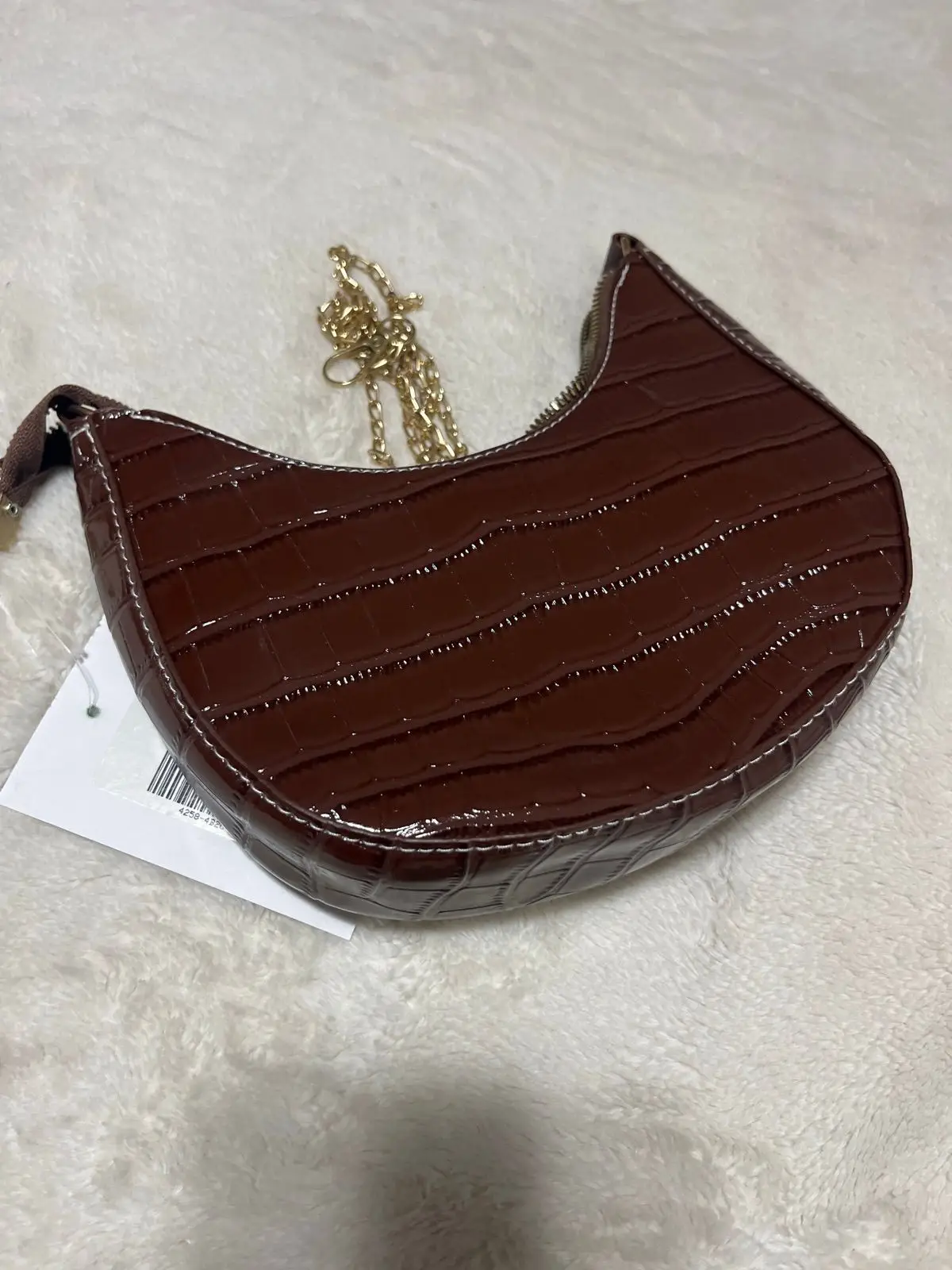 Supre Paula Underarm Bag Brown Croc
