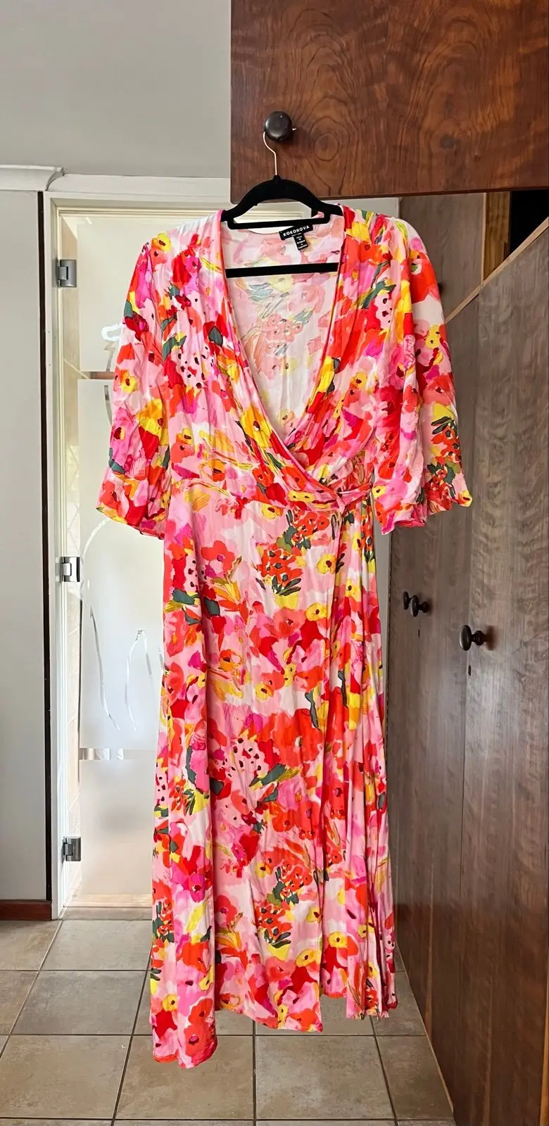 Kokonova Floral Wrap Dress